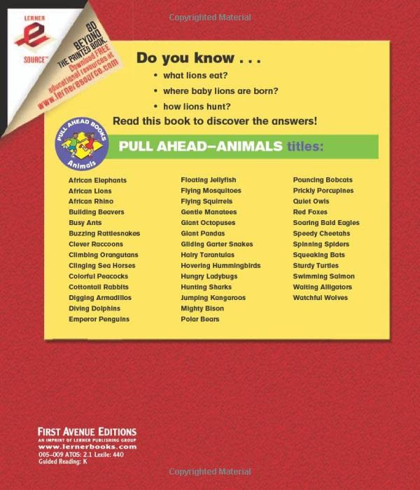 African Lions Book - Educational Animal Facts for Kids | Pull Ahead Books Series | Perfect for Classroom Learning & Homeschooling