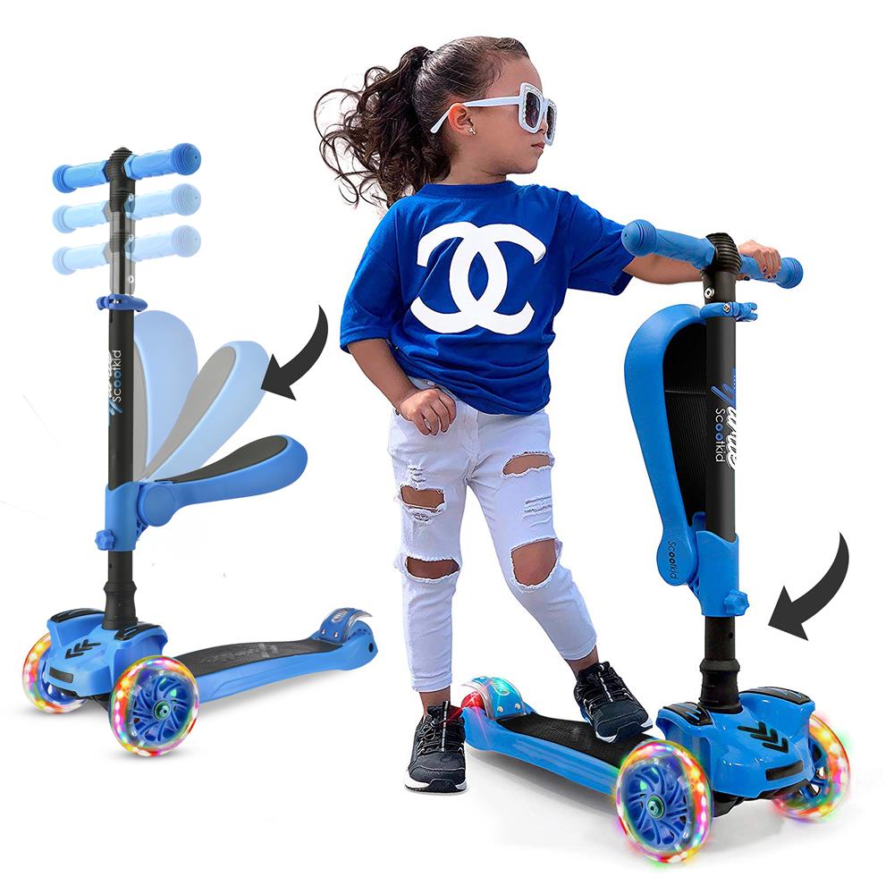 Best Mini Kids Toy Scooter for Ages 3-6 - Lightweight & Foldable Kick Scooter with Adjustable Handlebar - Perfect for Outdoor Play, Park Rides & Backyard Fun