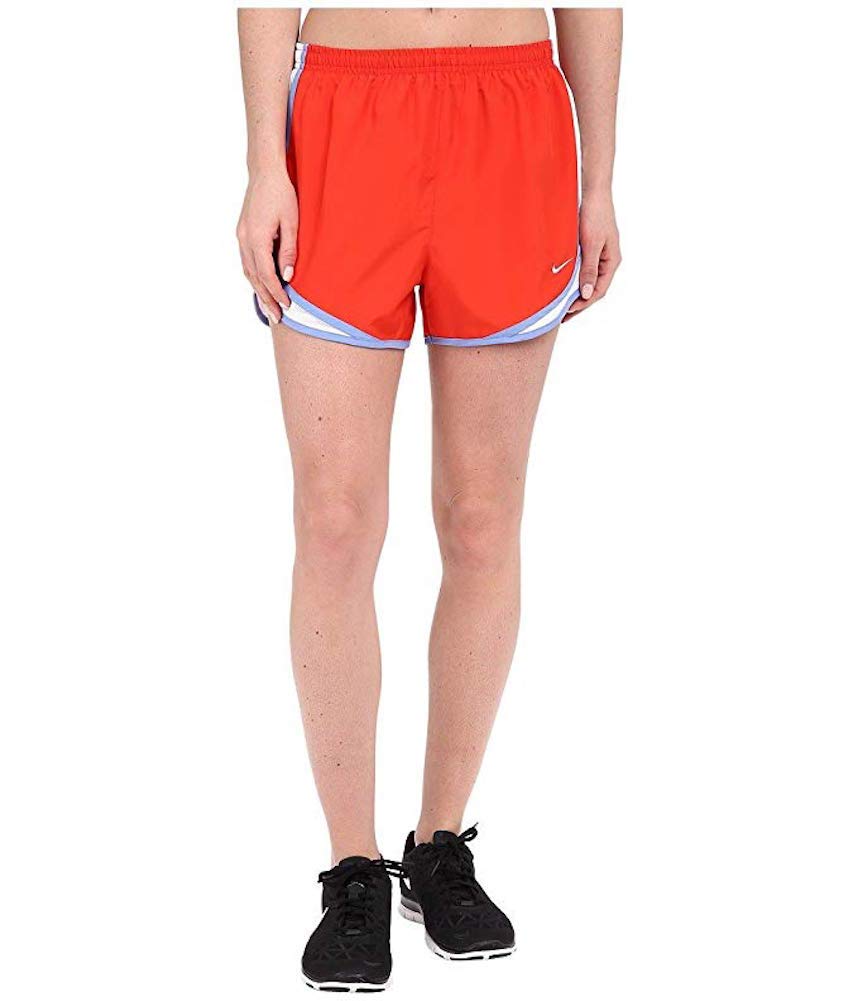 Nike Women's Tempo Running Shorts - Light Crimson/White/Chalk Blue/Wolf Grey - Size 3.5 - Perfect for Gym Workouts, Jogging & Yoga