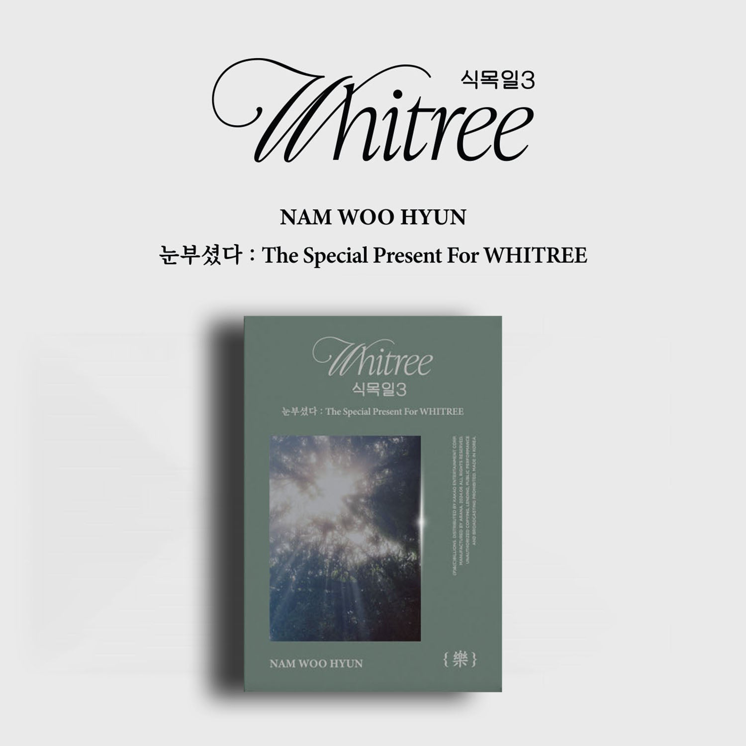 NAM WOOHYUN ALBUM 'THE SPECIAL PRESENT FOR WHITREE' - K-Pop CD Gift for Fans, Perfect for Birthdays, Anniversaries & Special Occasions