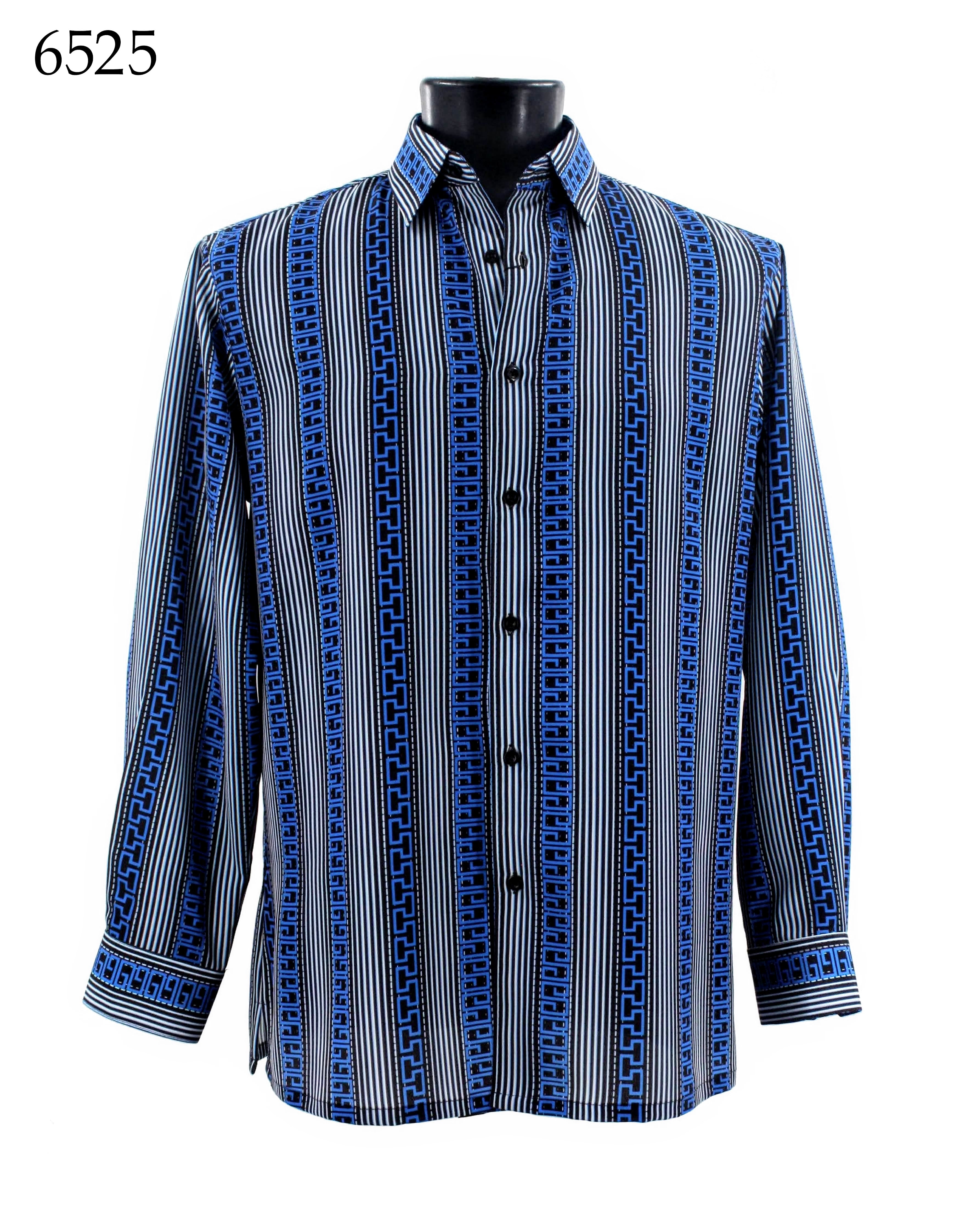 Bassiri Men's Long Sleeve Casual Shirt 6525 - Comfortable Button Down Work Shirt for Office, Business, and Everyday Wear