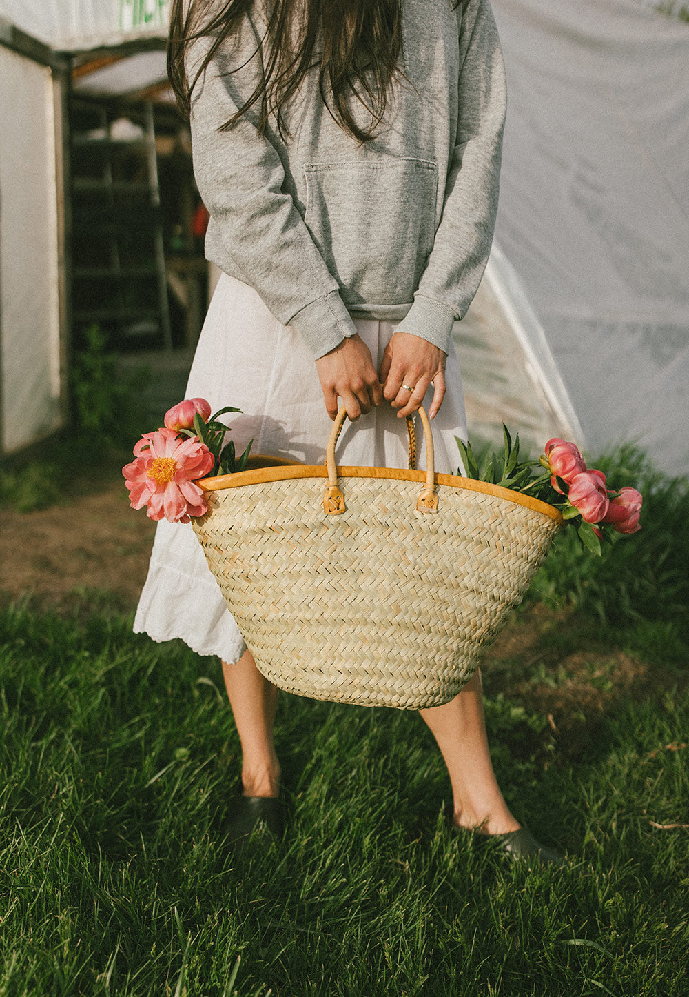 Traditional Palm Shopper - Handwoven Natural Fiber Shopping Bag - Eco-Friendly Reusable Grocery Tote for Farmers Market, Beach & Daily Use
