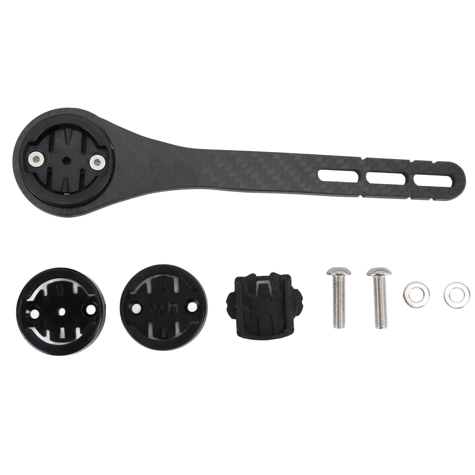 Carbon Fiber Bike Computer Mount - Extended Out Front Handlebar Mount for Garmin, Wahoo & Cycling GPS - Perfect for Road Bikes & Mountain Biking Adventures