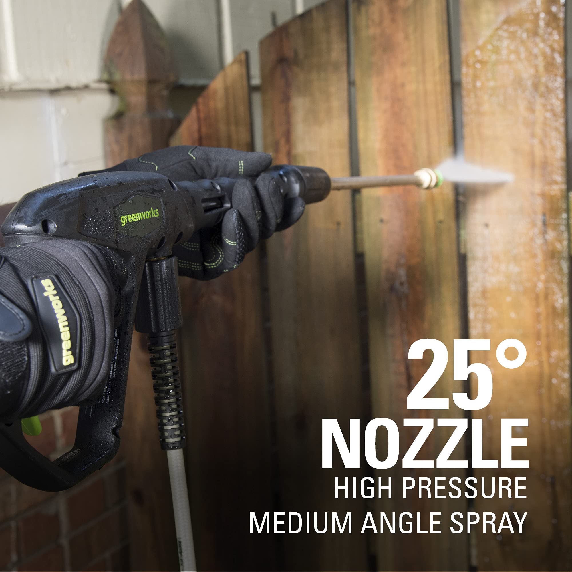 Greenworks 2000 PSI 13 Amp Electric Pressure Washer with Wheels, 20 FT Hose & 35 FT Power Cord - Perfect for Cleaning Cars, Fences, Patios, Driveways, Decks & Outdoor Surfaces