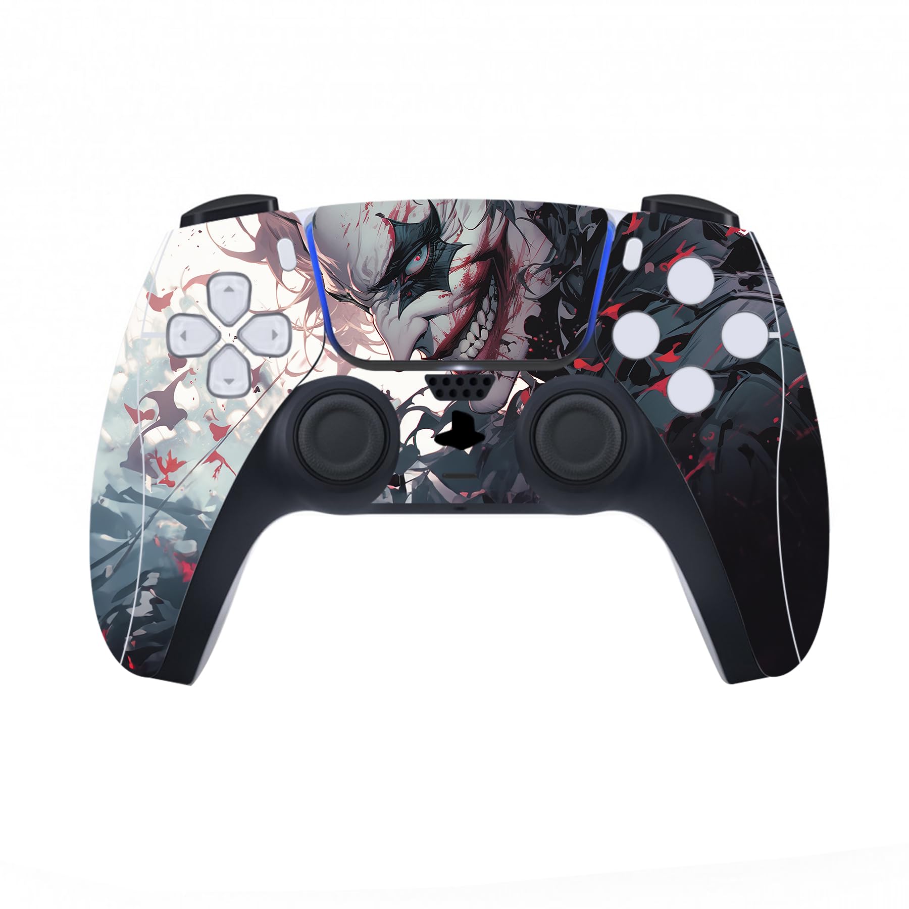 PlayVital Killing Clown Full Skin Decal Set for PS5 Console Disc Edition - Sticker Vinyl Cover for PS5 Controller, Charging Station, Headset & Media Remote - Perfect for Gaming Setup and Horror Theme Decor