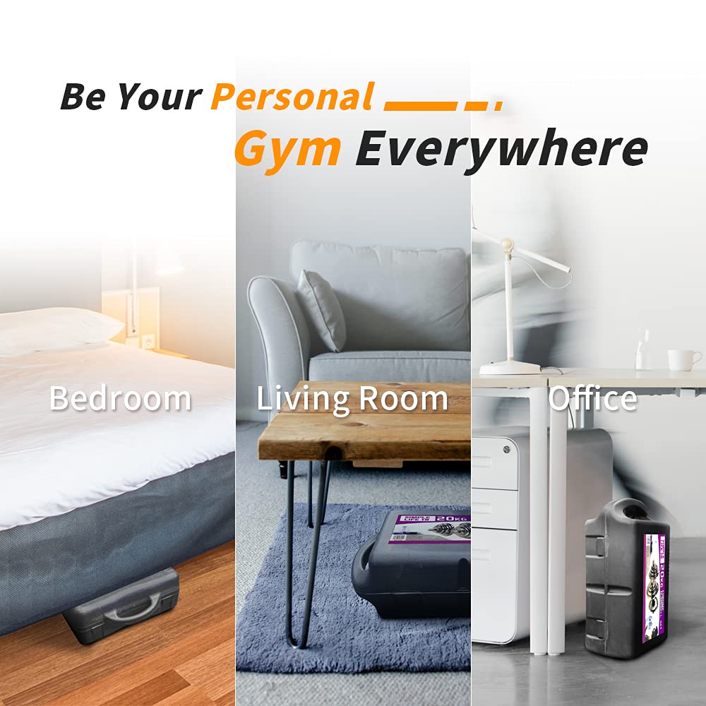 Adjustable Dumbbell Set 44lbs - Cast Iron Home Gym Weights with Carry Case for Men & Women | Perfect for Office, Bedroom & Full-Body Workouts