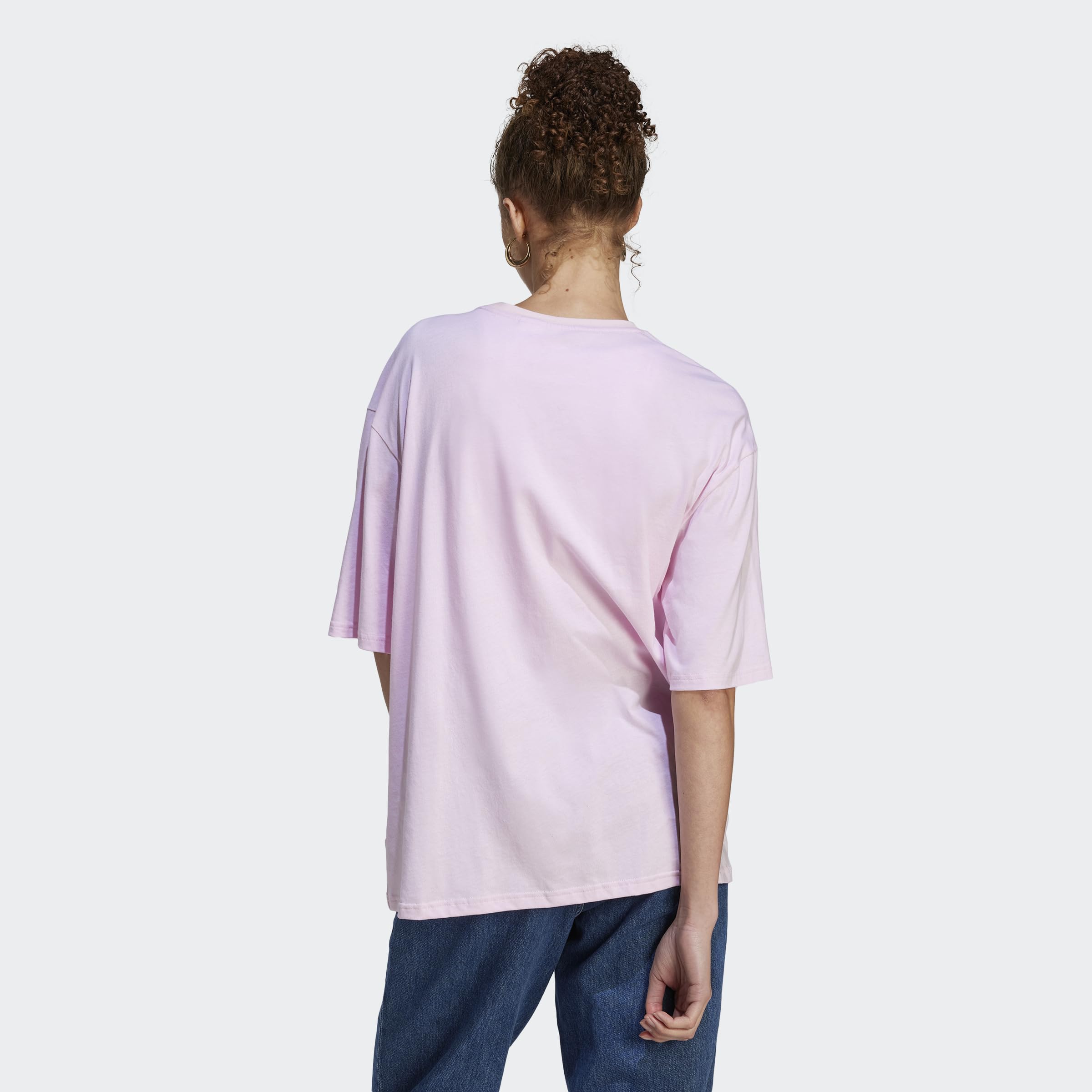 adidas Women's Essentials Big Logo Boyfriend T-Shirt | Comfortable Oversized Fit for Casual Wear, Gym & Street Style