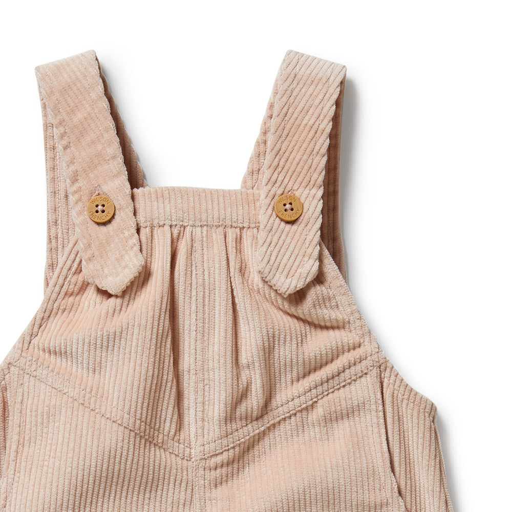 Organic Rose Cord Overalls - Women's Eco-Friendly Fashion for Casual Wear & Outdoor Activities