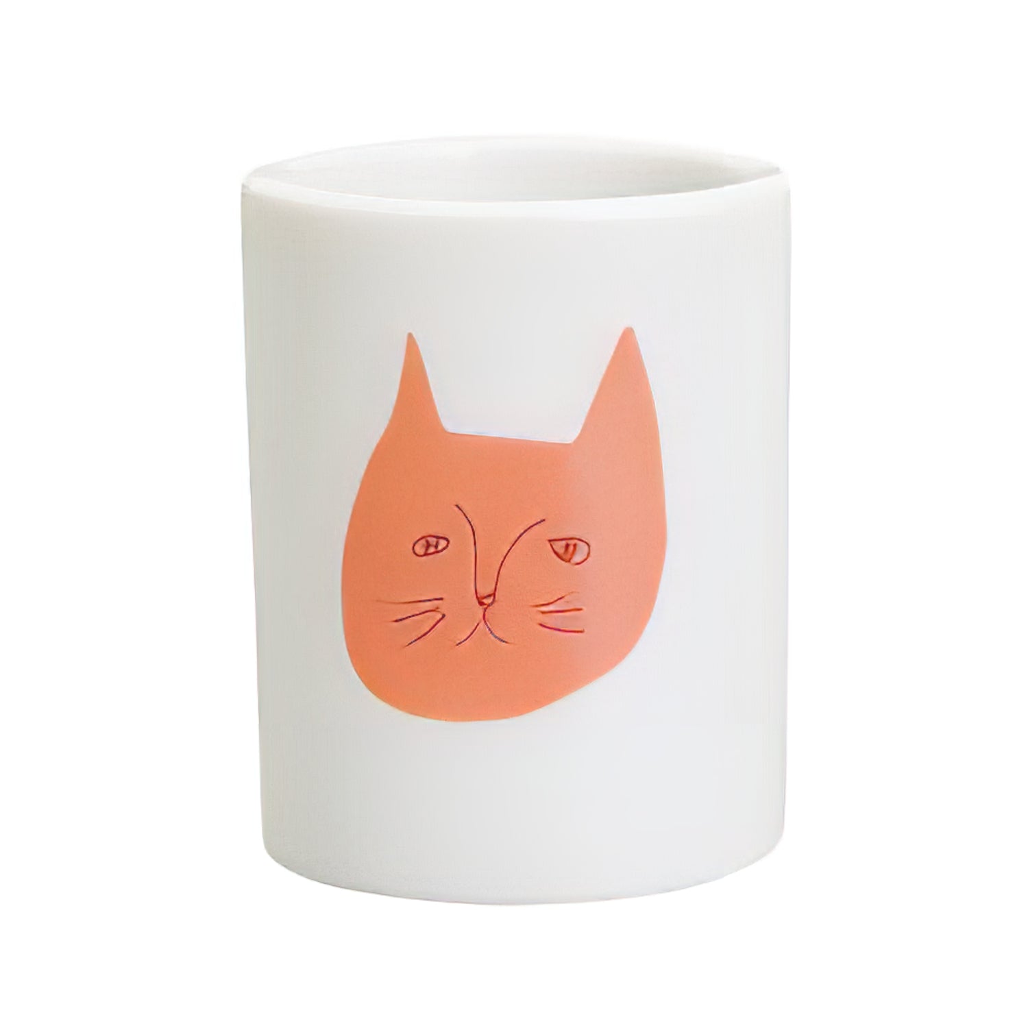 Harekutani Porcelain Cat Toothbrush Holder - Cute Bathroom Organizer for Toothbrushes & Dental Care Essentials - Perfect for Modern Bathrooms, Kids' Rooms & Spa Decor