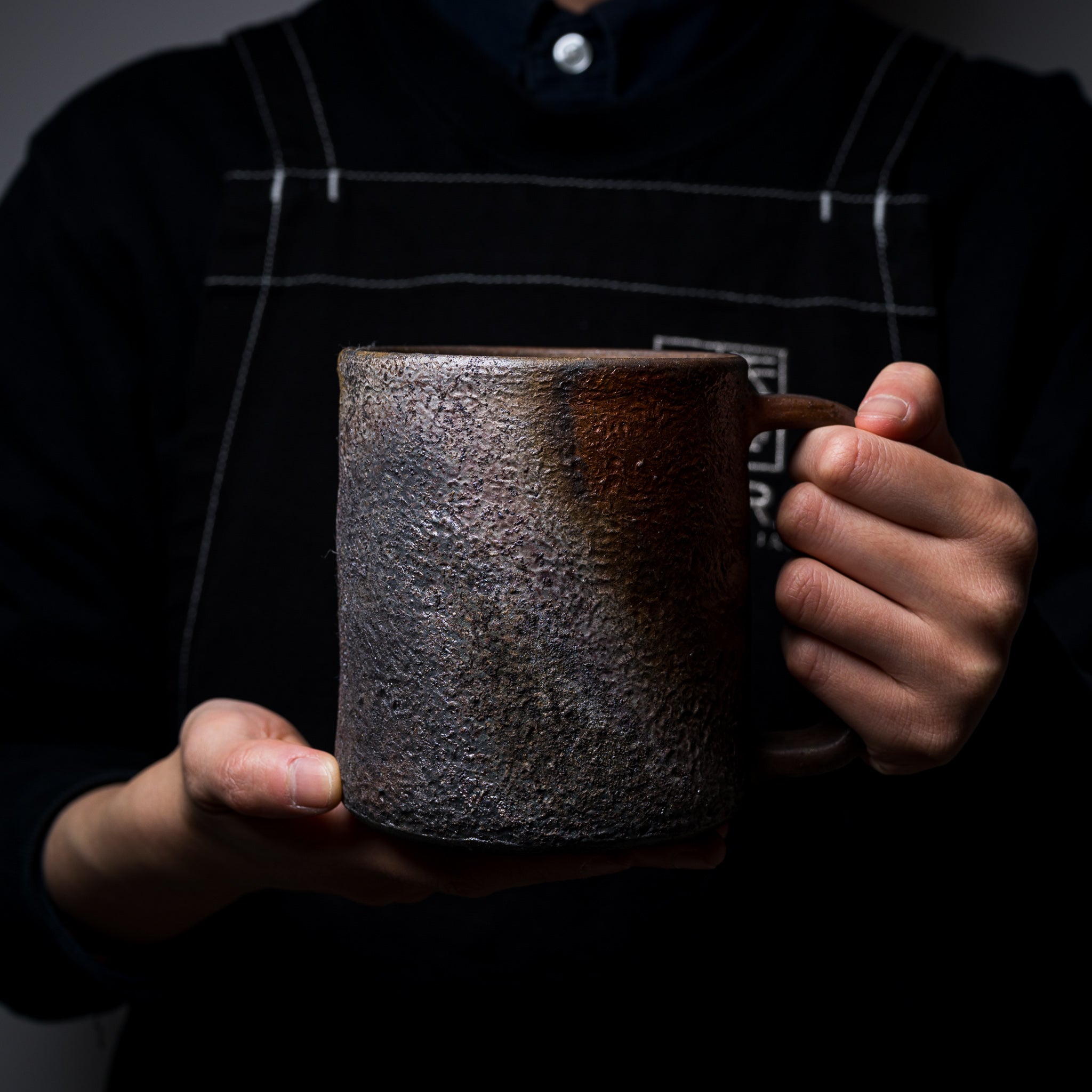 Premium Bizen Ware Extra Large Ceramic Mug by Mori Toshiaki - Handcrafted Japanese Pottery for Coffee, Tea & Home Decor