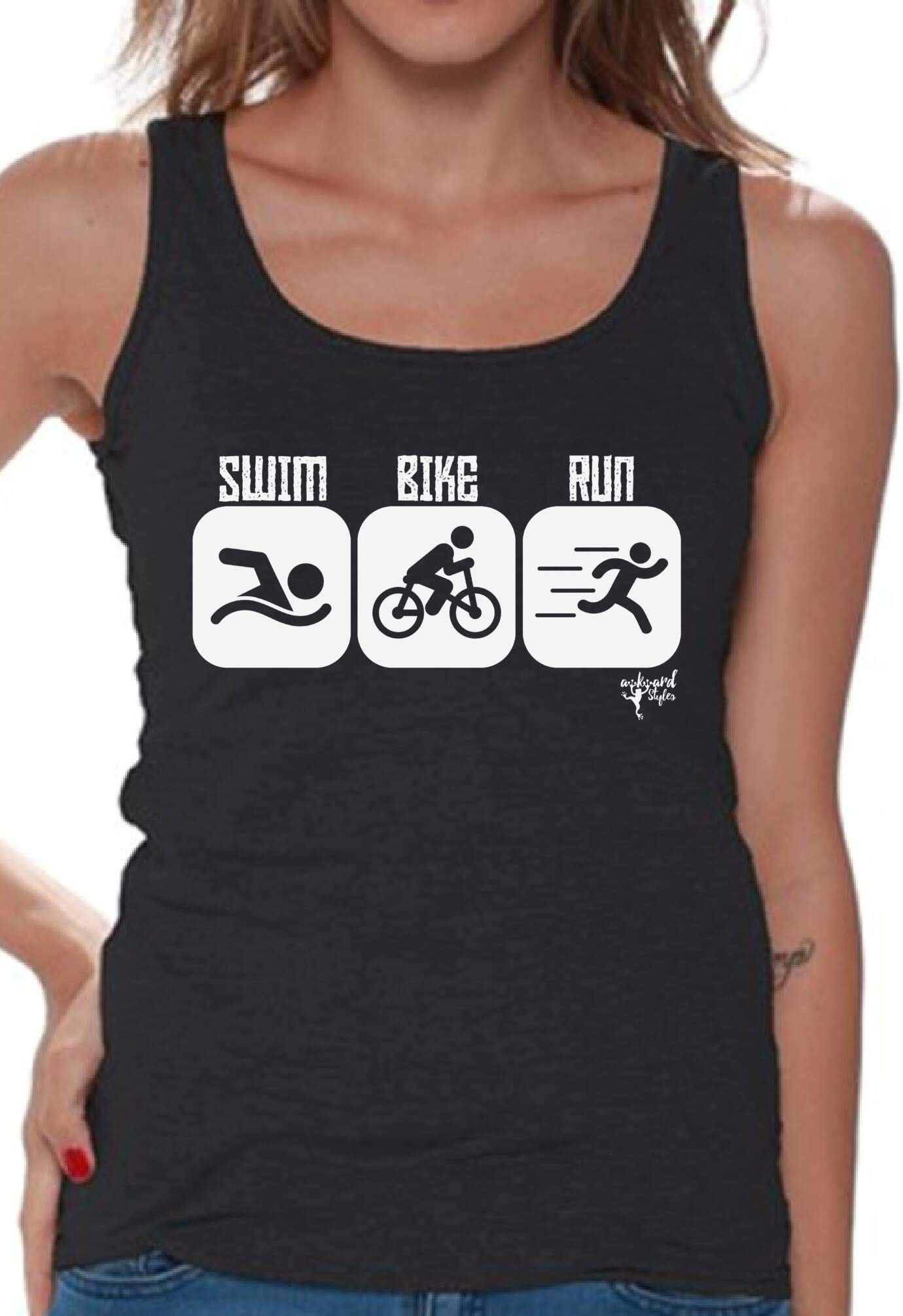 Women's Triathlon Tank Top - Breathable Quick-Dry Workout Shirt for Swim Bike Run - White Athletic Performance Top | Perfect for Training, Racing & Outdoor Sports