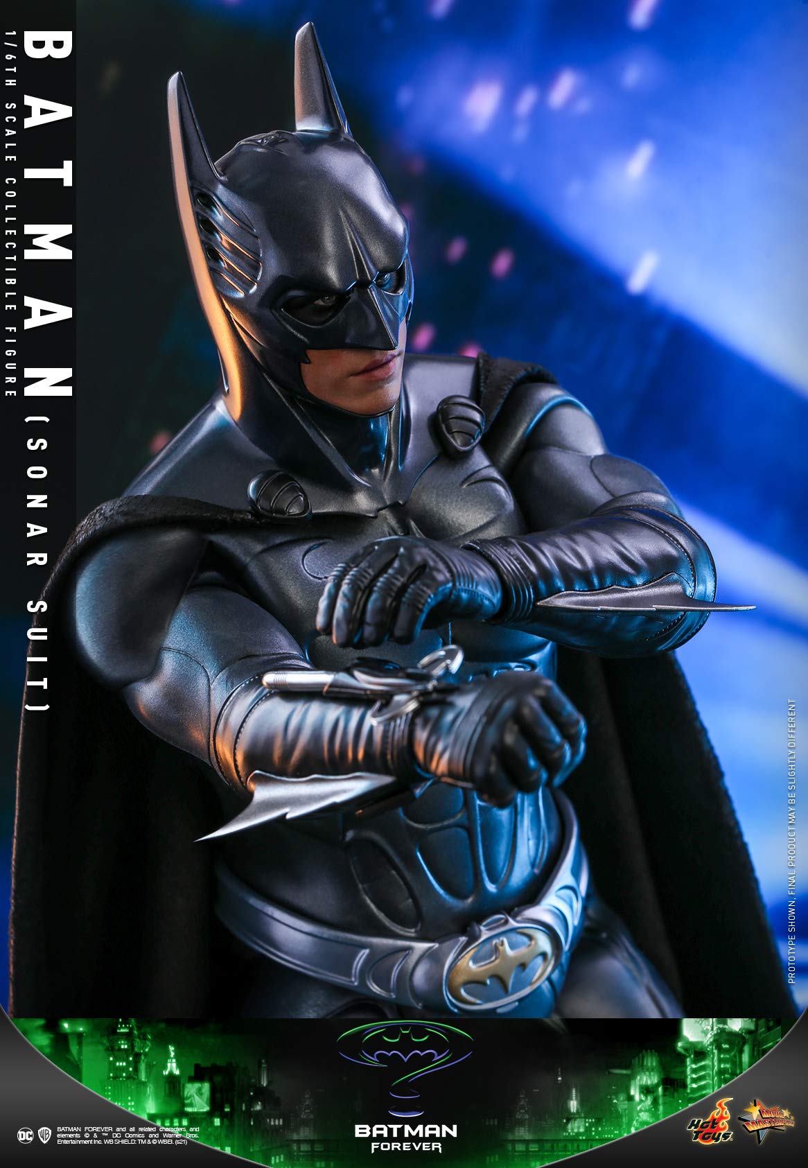 Hot Toys 1:6 Scale Batman Sonar Suit Action Figure - Batman Forever Movie Collectible, Multicolor - Perfect for Display, Gifts & DC Comics Fans