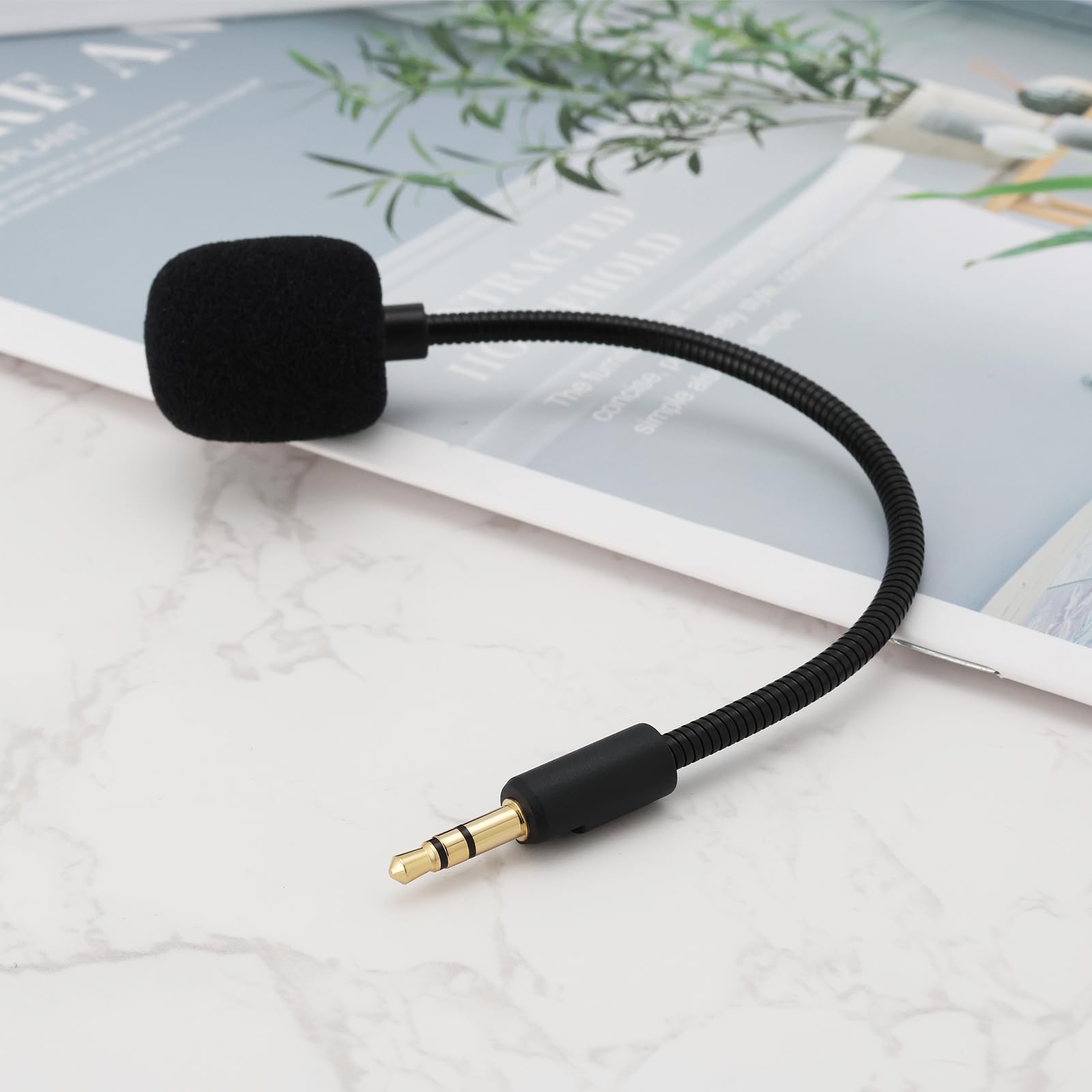 OTOTEC Detachable 3.5mm Gaming Headset Microphone - Noise Cancelling Boom Mic Compatible with Razer Barracuda X Wireless Headset (Black) - Perfect for PC Gaming, Streaming & Online Meetings