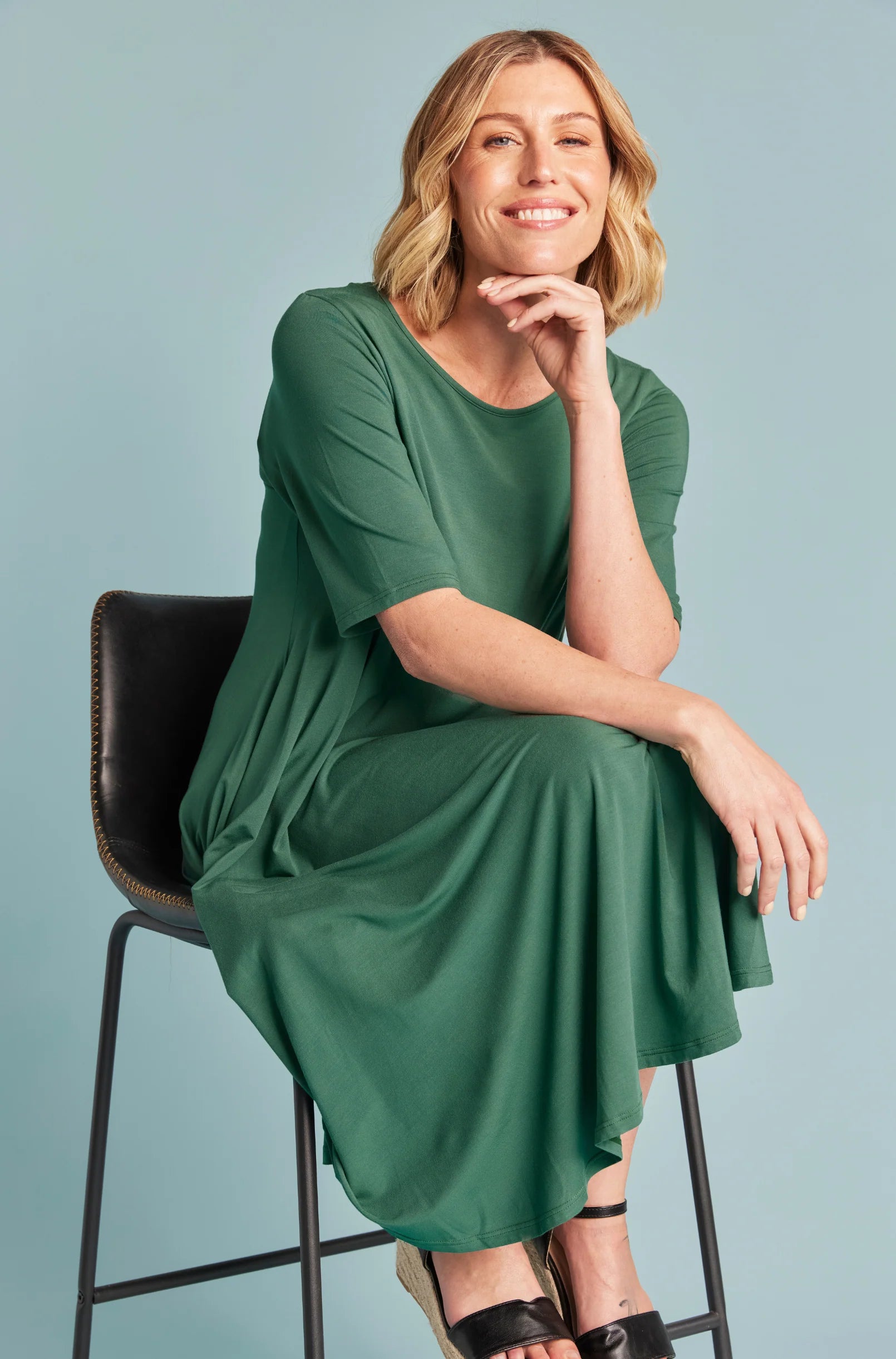 Tani Original Tri Dress Pine - Stylish and Comfortable Women's Dress for Casual Wear, Office, and Outdoor Activities
