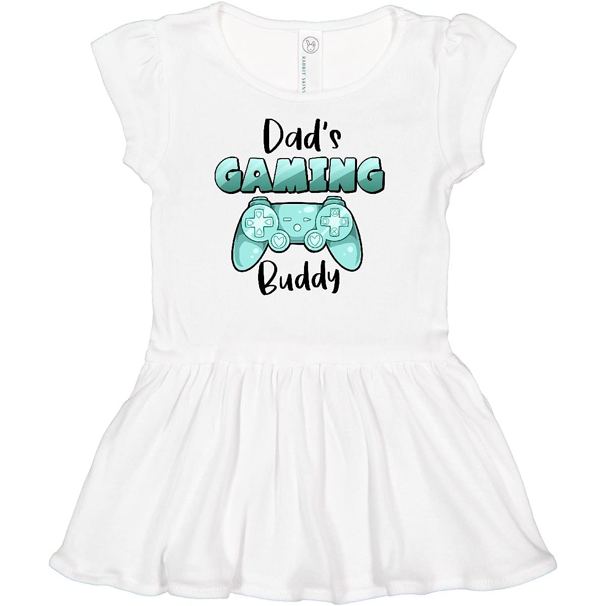 Inktastic Dad's Gaming Buddy - Aqua Controller Print Baby Onesie for Newborns & Infants - Perfect for Father's Day, Gaming Enthusiasts & Casual Wear