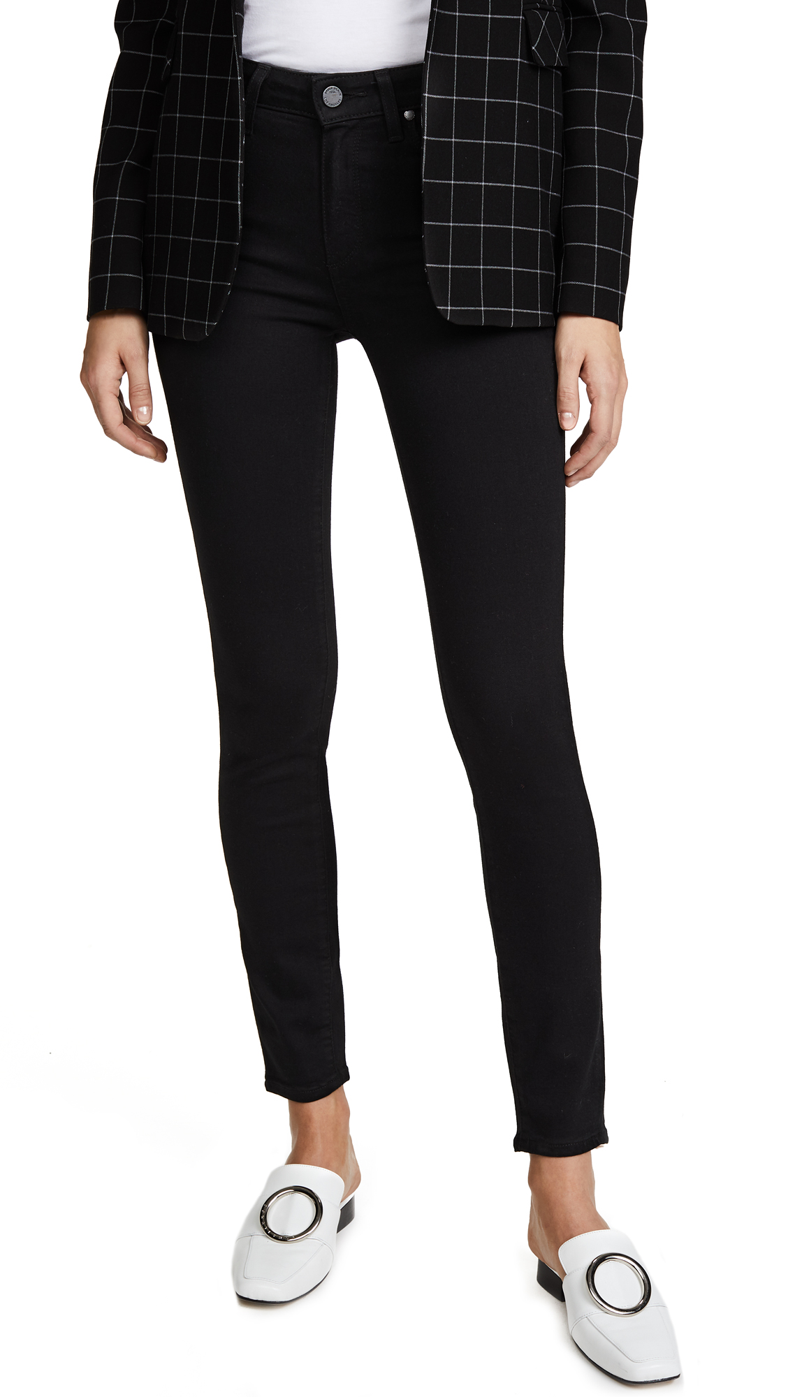 PAIGE Women's Transcend Hoxton High-Rise Ankle Jeans - Slim Fit Stretch Denim for Casual Wear & Everyday Comfort