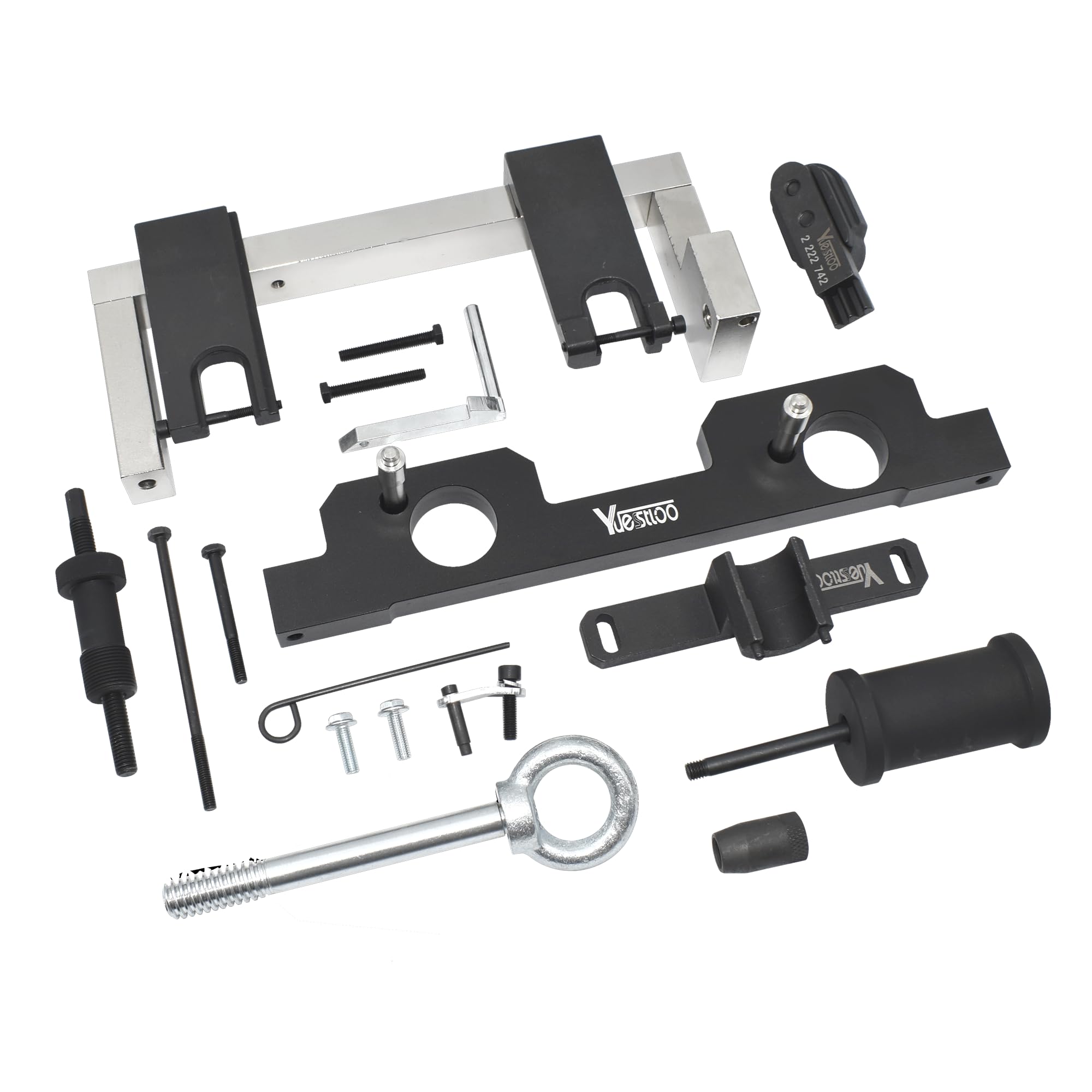 17PCS BMW N20 N26 Engine Camshaft Alignment Timing Tool Kit with Flywheel Holder, Balance Shaft Tool & Fuel Injector Remover - Professional Automotive Repair Tools for BMW 320i 328i X1 X3 X4 Engine Maintenance