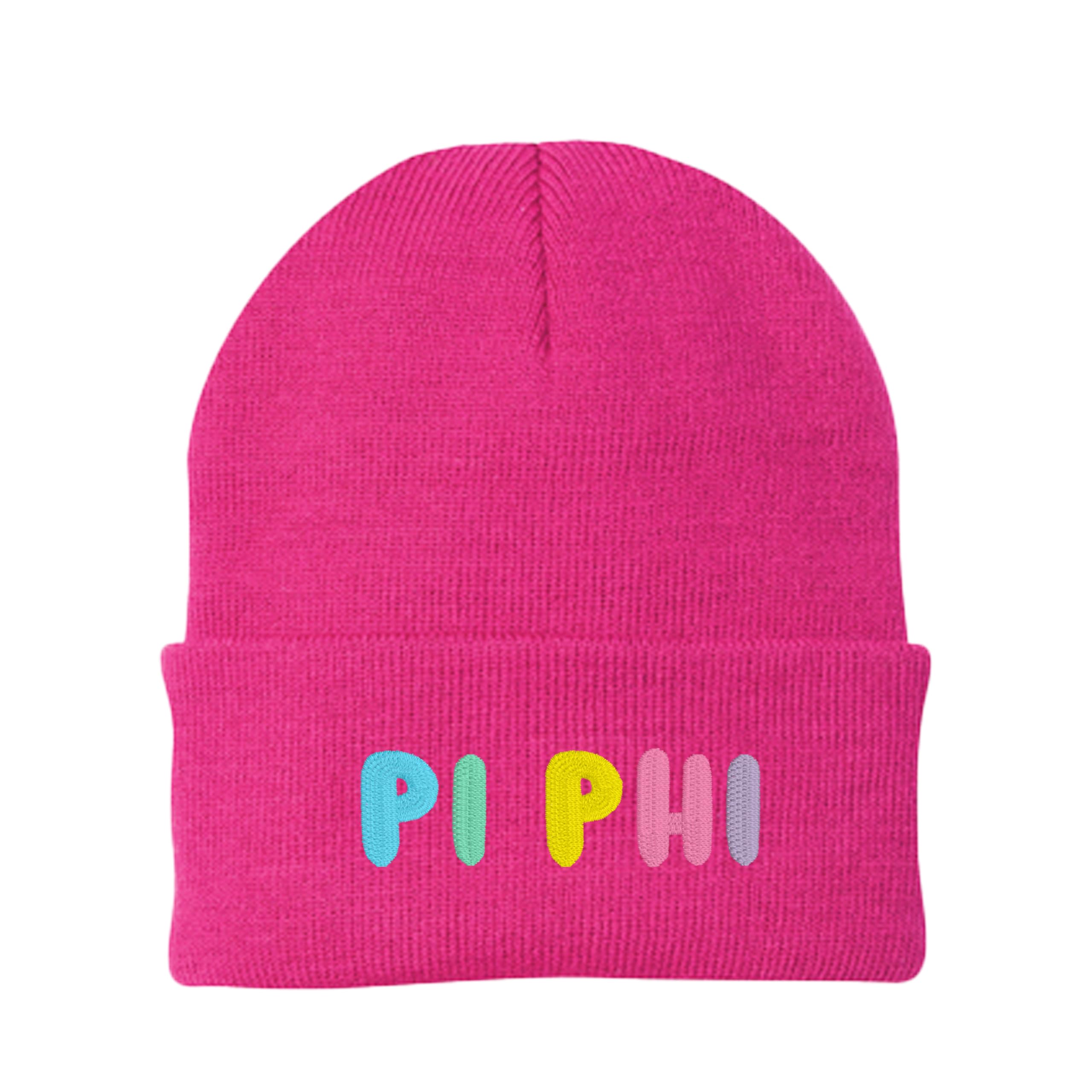 Go Greek Chic Bubble Beanies - Trendy Winter Knit Hats for Women & Girls - Perfect for Cold Weather, Outdoor Activities & Fashion Accessories