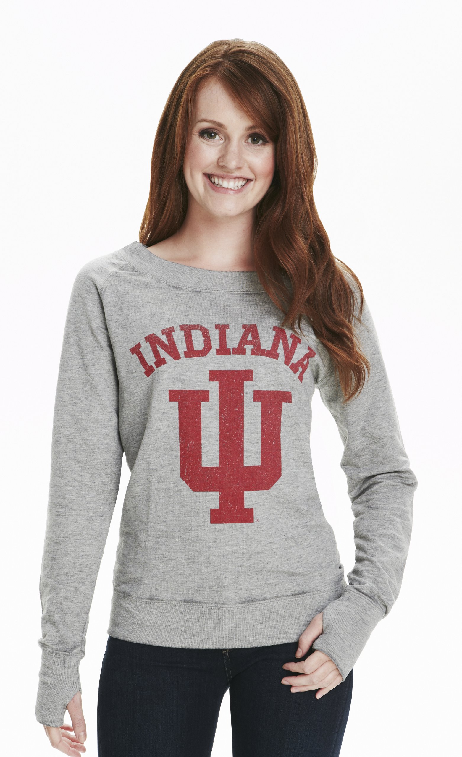 NCAA Indiana Hoosiers Women's Boatneck Sweatshirt - Comfortable Pullover for College Fans, Game Day Outfits & Casual Wear