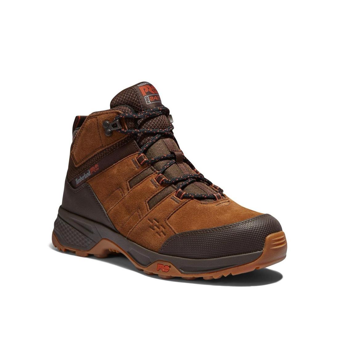 Switchback LT 6 Inch Steel Toe Work Boots for Men - Brown Safety Shoes for Construction, Warehouse & Outdoor Work - OSHA Compliant Work Boots