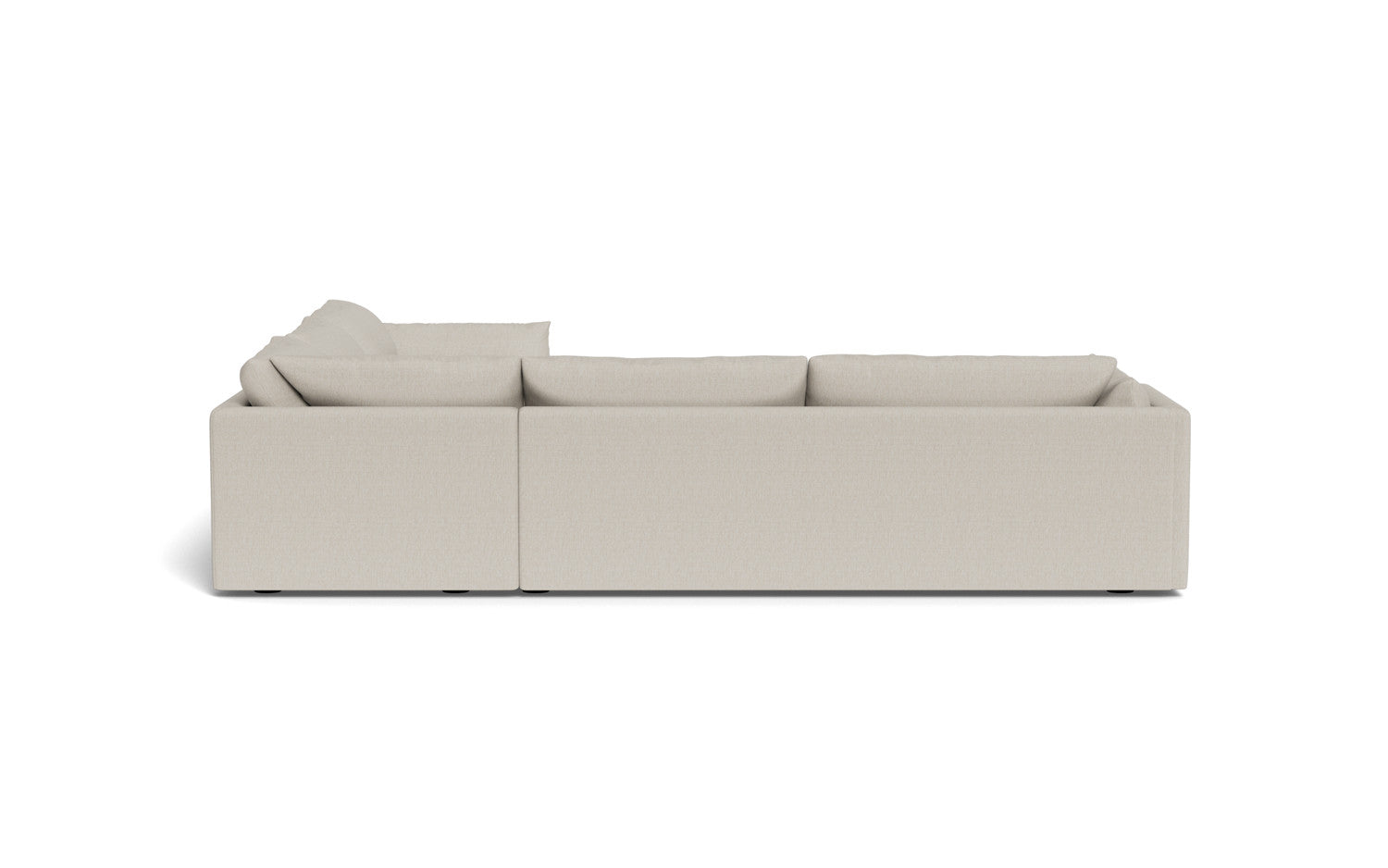 SoCo 124 Corner Sectional Sofa - Modern L-Shaped Couch with Storage for Living Room, Home Theater & Office - Comfortable Fabric Upholstery, Reversible Design