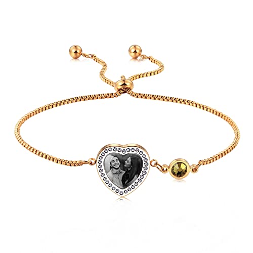 C2: 1 Birthstone + Rose Gold (Black & White Photo)