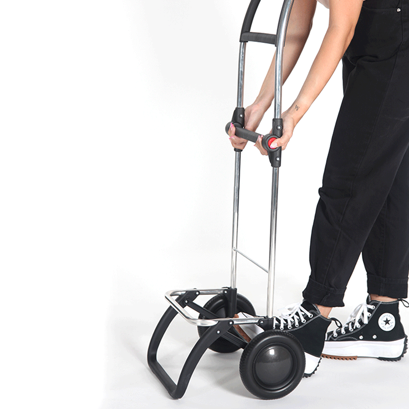 Rolser I Max MF 4-Wheel Foldable Shopping Cart with 2 Swivel Wheels - Lightweight Grocery Trolley for Supermarket, Market & Travel Use