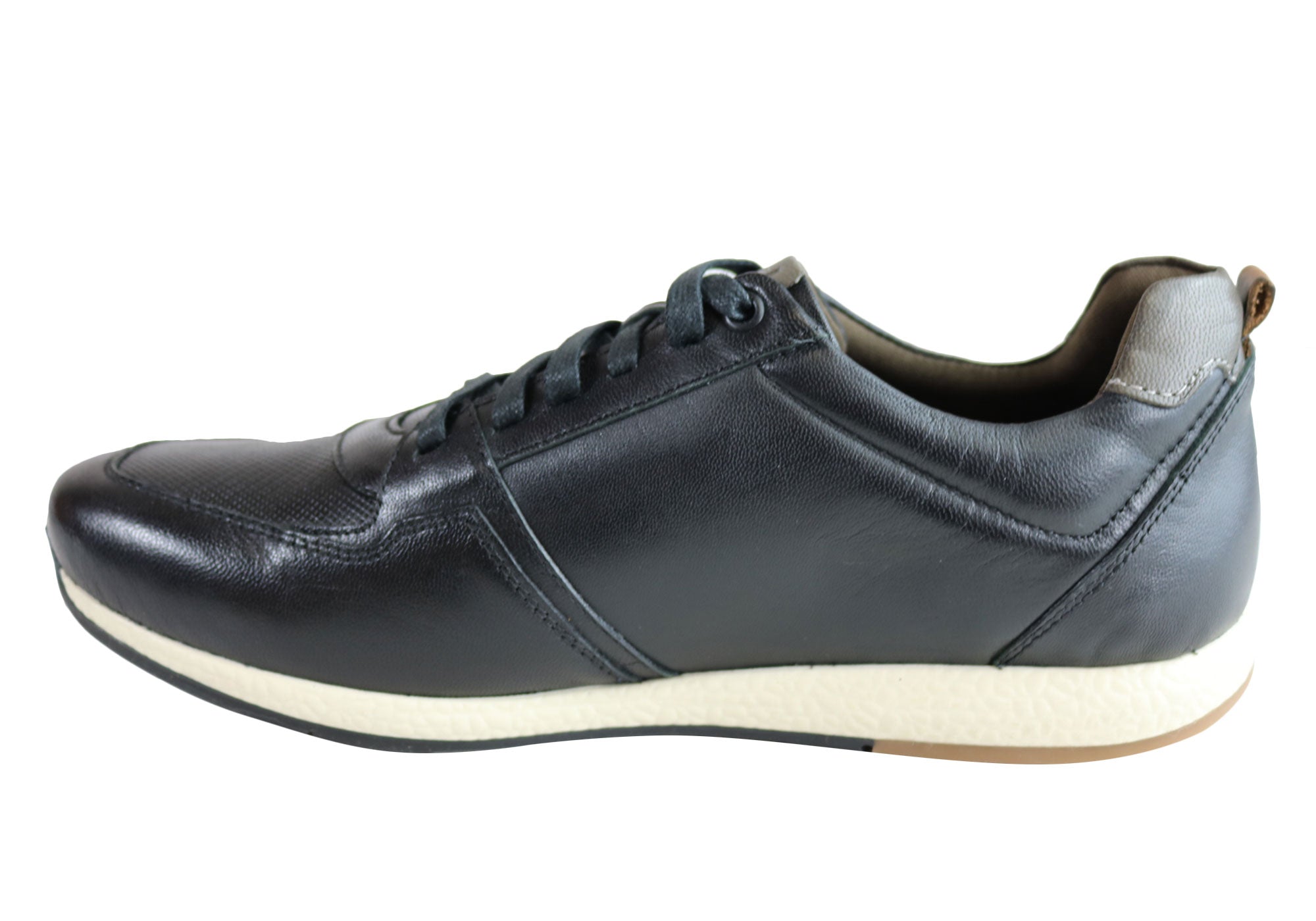 Ferricelli Oscar Men's Genuine Leather Lace-Up Casual Shoes - Handcrafted in Brazil - Perfect for Office, Dating & Everyday Wear