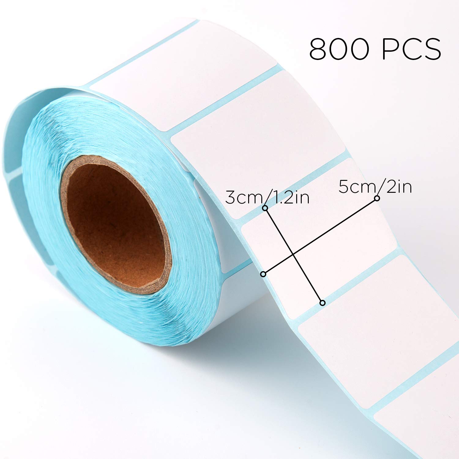 AIEX 800-Pack Self-Adhesive Blank Mailing Address Labels - 5x3cm (1.97x1.18