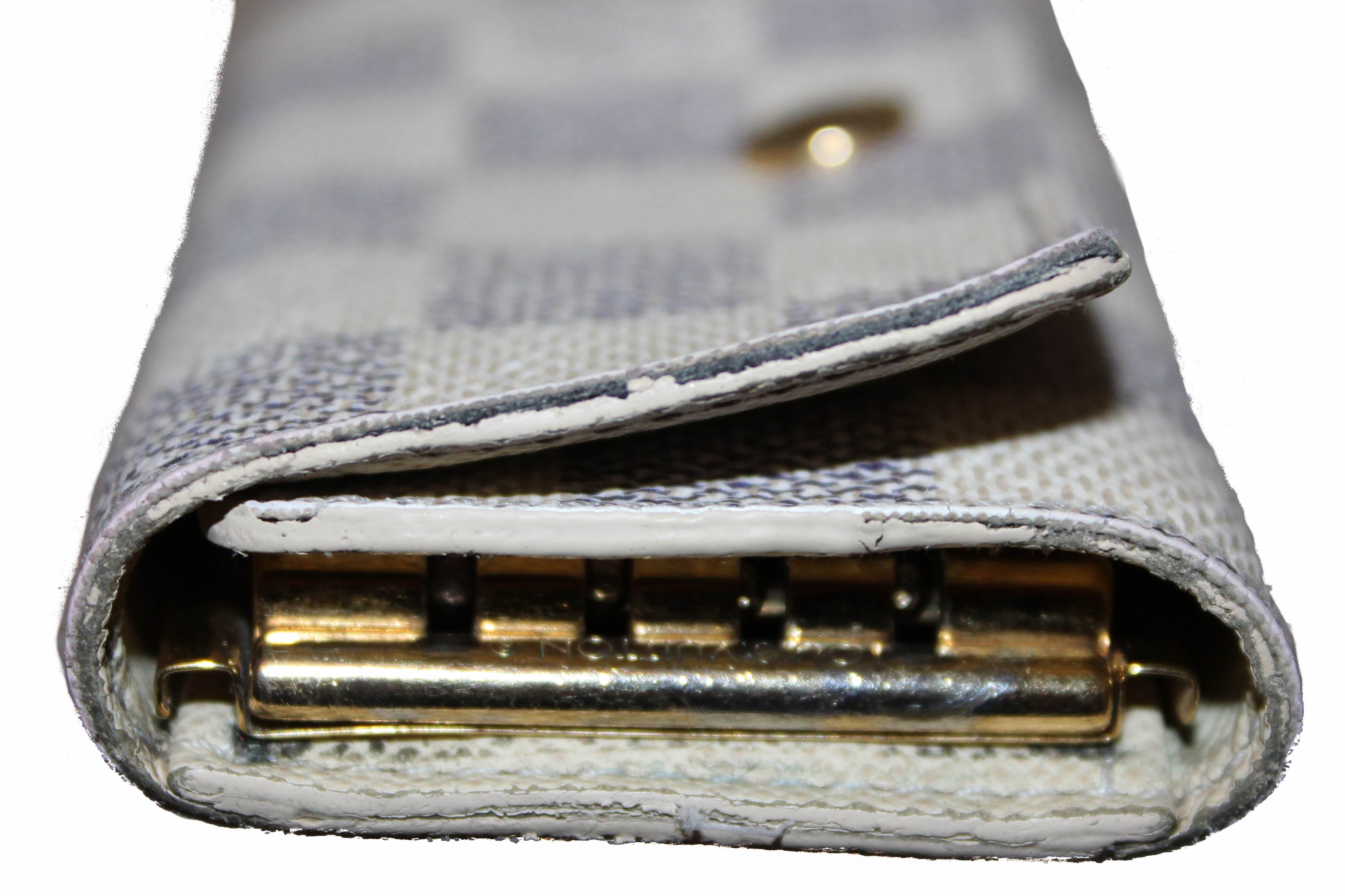 Authentic Louis Vuitton Damier Azur 4 Key Holder - Luxury Keychain Organizer for Women & Men - Perfect for Home, Office & Travel Accessories