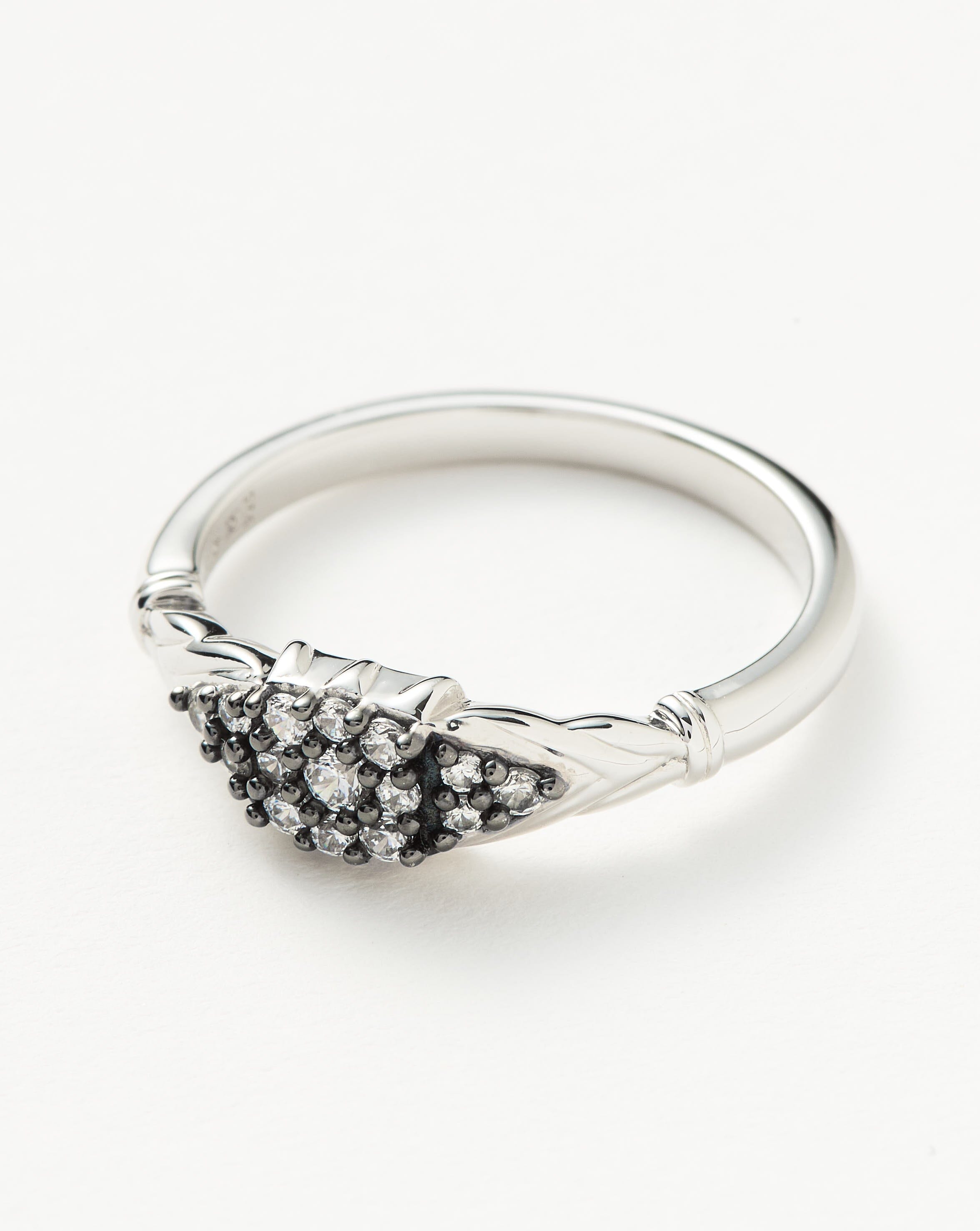 Harris Reed Gilded Pave Ring - Sterling Silver Stackable Ring for Women | Elegant Jewelry Gift for Birthday, Anniversary & Special Occasions