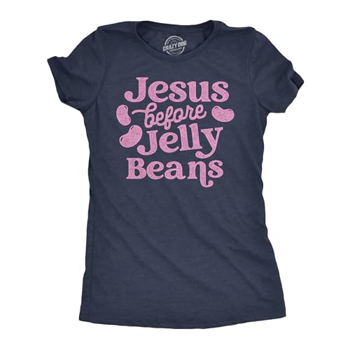 Heather Navy - Jesus Before Jelly Beans