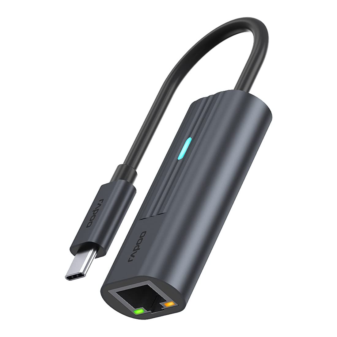 Rapoo UCA-1006 USB-C to Gigabit Ethernet Adapter - Aluminum USB-C LAN Converter for MacBook Pro/Air, iPad Air/Pro, Surface Pro/Go & Laptops - High-Speed Wired Internet for Work, Gaming & Streaming