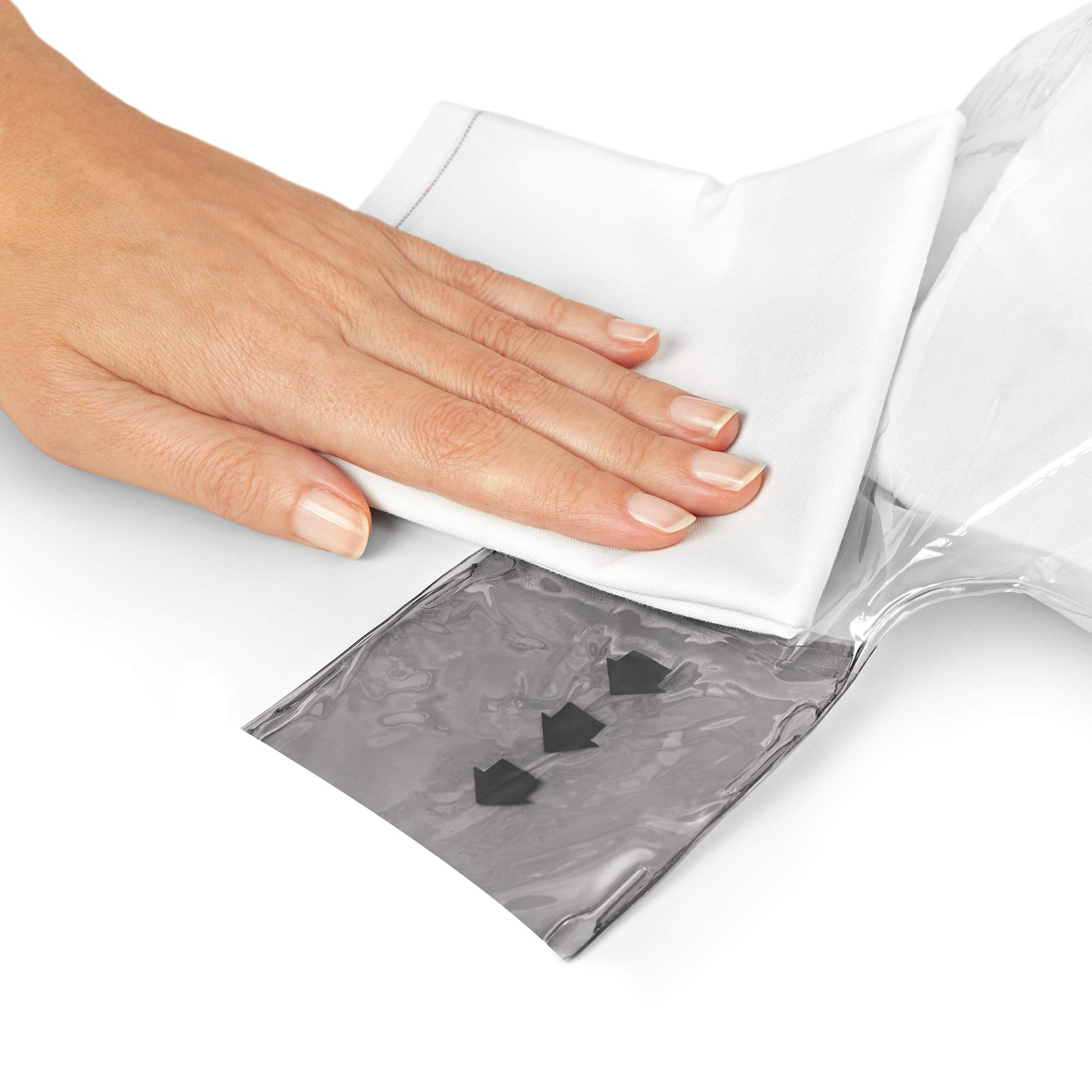 Vacuum Storage Bag 90x120cm - Translucent Grey for Travel & Clothes Organization