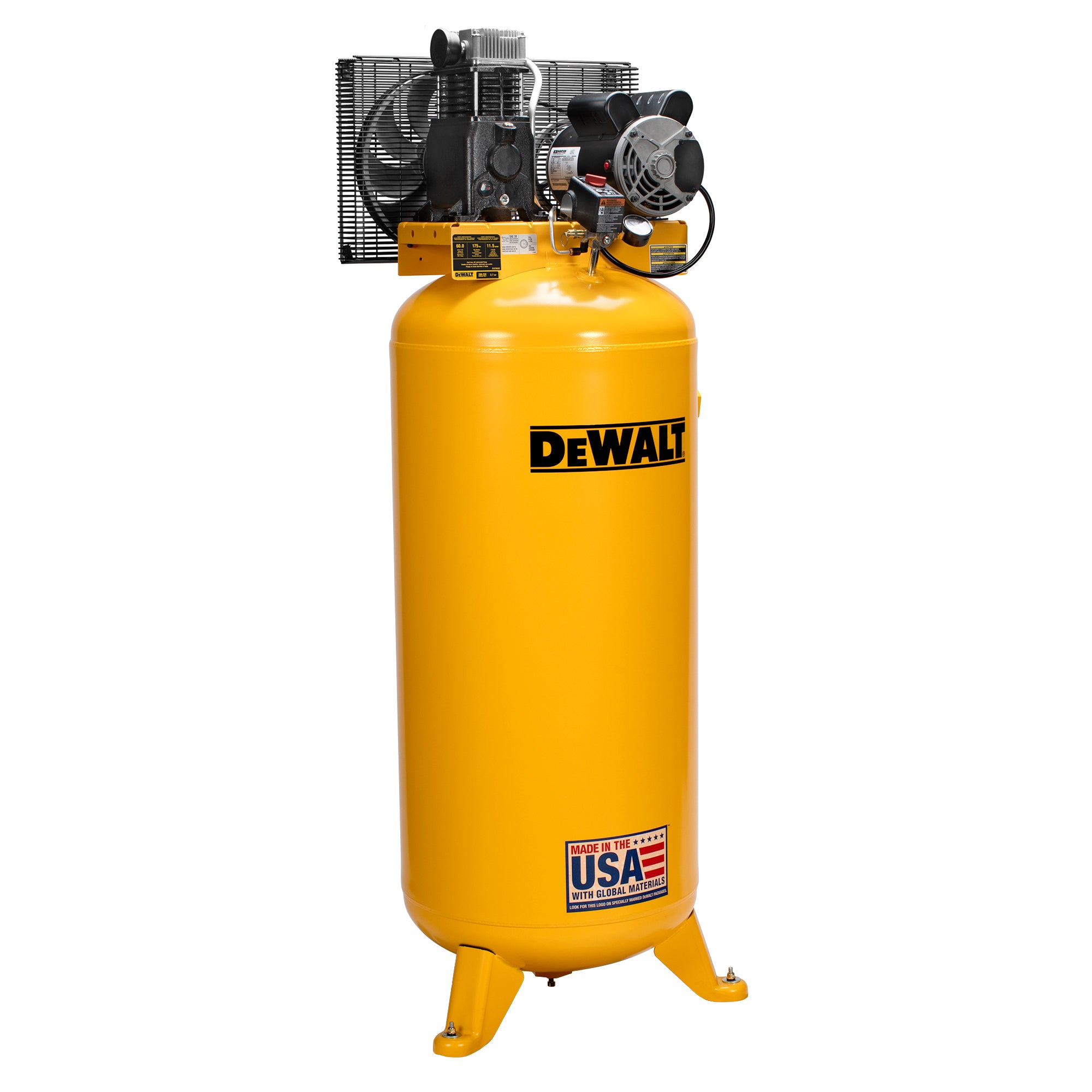 **DeWALT DXCM602 60-Gallon 175 PSI Vertical Air Compressor – Heavy-Duty Industrial Use for Workshops, Construction & Automotive Repair**