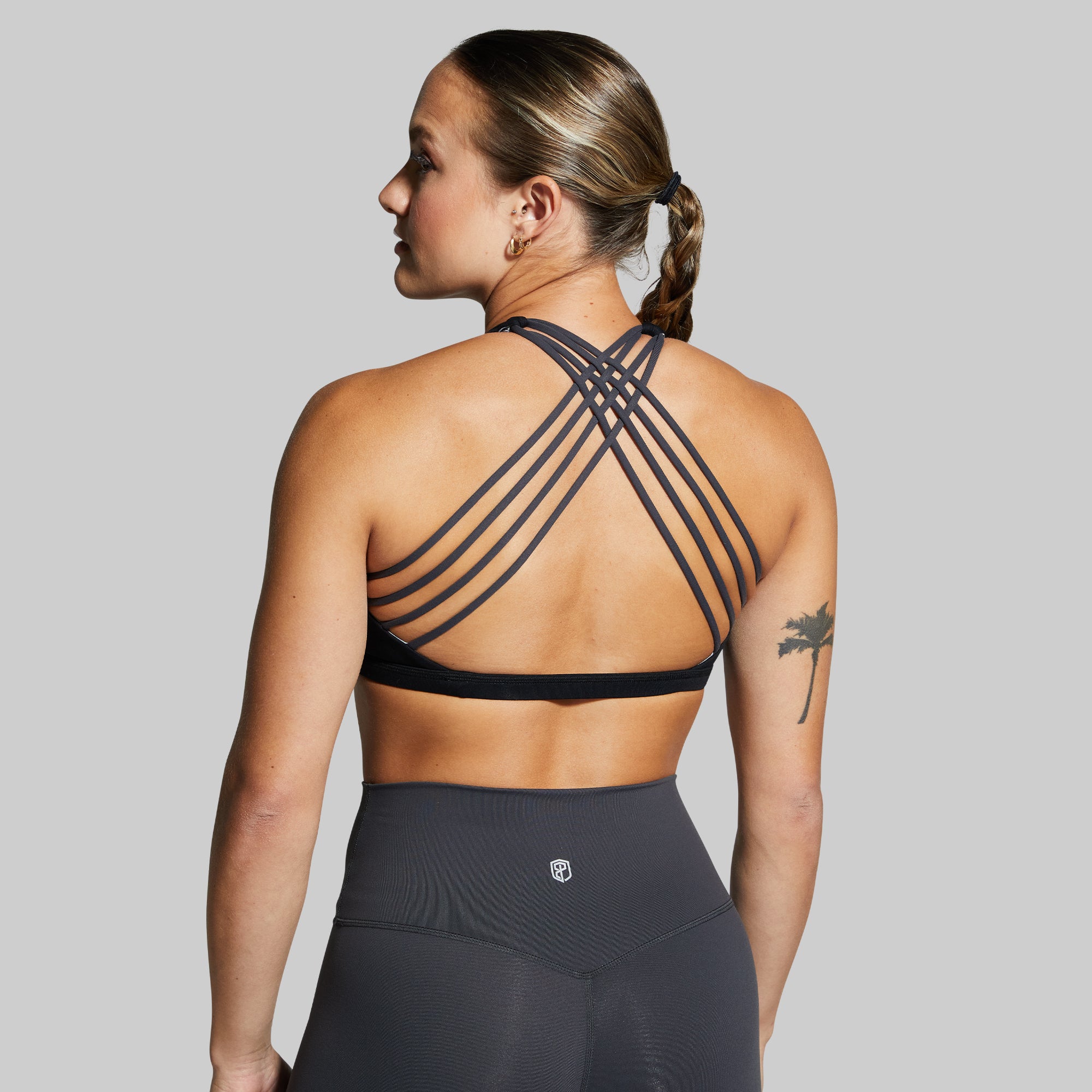 Vitality High Support Sports Bra for Women - Strength Black - Perfect for Running, Yoga & Gym Workouts