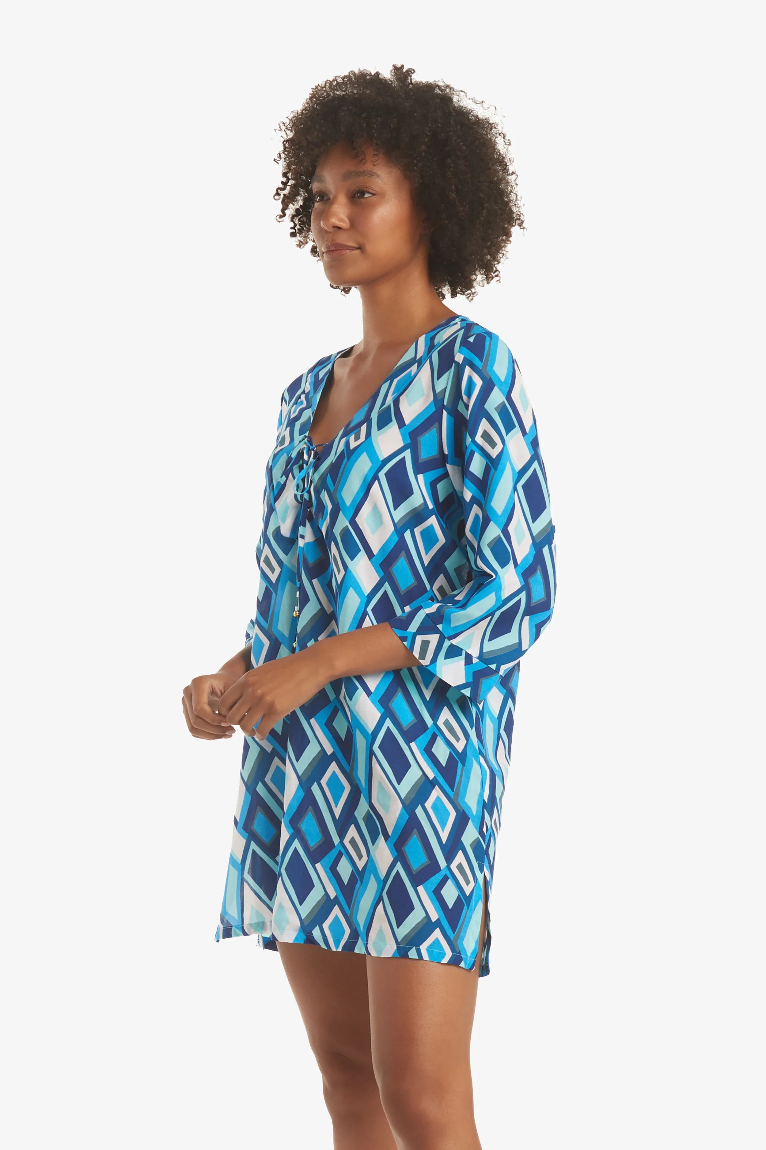 Elegant Lace Front Tunic Dress - Flowy Boho Chic Blouse for Women | Perfect for Summer Beach, Vacation & Casual Outings