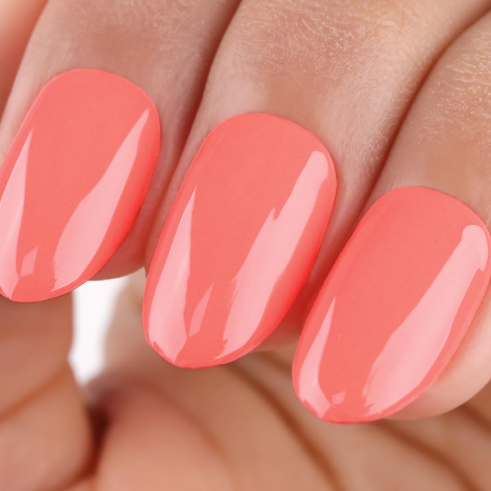 Imtiti Light Coral Gel Nail Polish - 0.5 Fl Oz Coral Orange Nail Lacquer for Salon & DIY Manicure, Long Lasting UV/LED Gel Polish Kit for Women & Girls - Perfect for Spring Summer Nails, Home Nail Art, Gift Ideas & Special Occasions