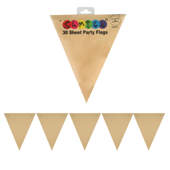 Colorful Kraft Paper Bunting Party Flags - Decorative Garland for Birthday, Baby Shower & Wedding Decorations - Perfect for Indoor and Outdoor Celebrations