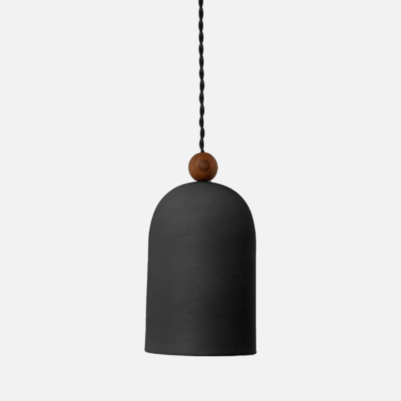 Elegant Walnut Pendant Light - Modern Handcrafted Wooden Ceiling Lamp for Dining Room, Kitchen Island & Bedroom Lighting
