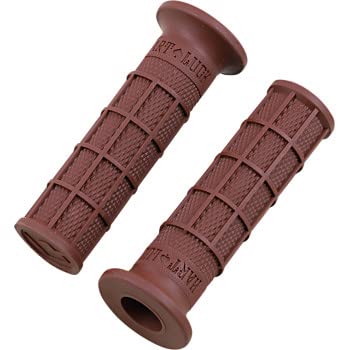 MOTOMXHOUSE ODI Hart-Luck Full-Waffle Slip-On Motorcycle Grips - Brown, 1