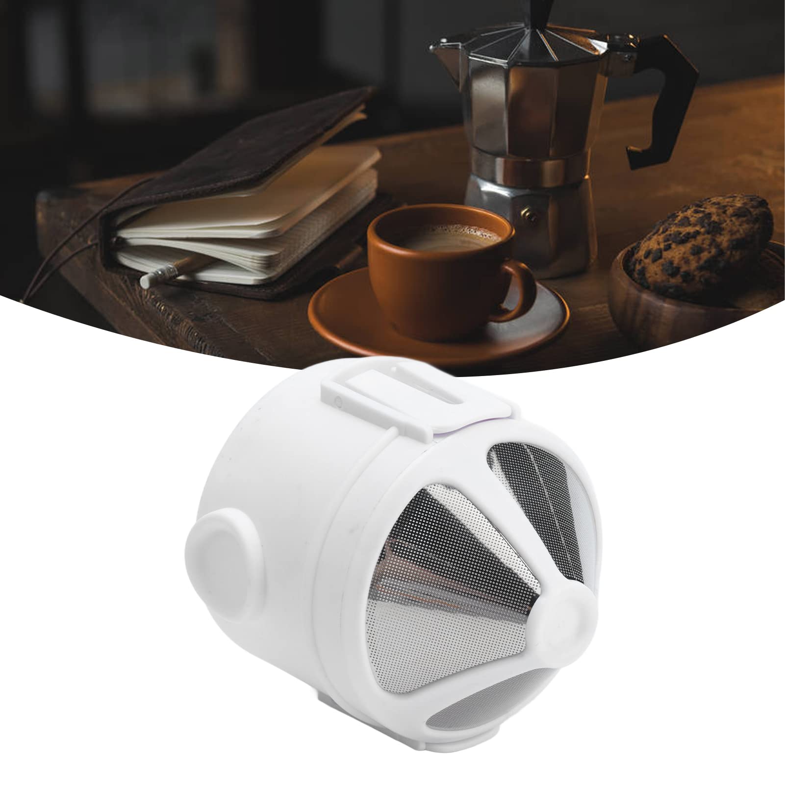 Premium Stainless Steel Pour Over Coffee Drip Filter - Reusable Mesh Holder for Ground Coffee - Perfect for Home, Office & Camping Brewing