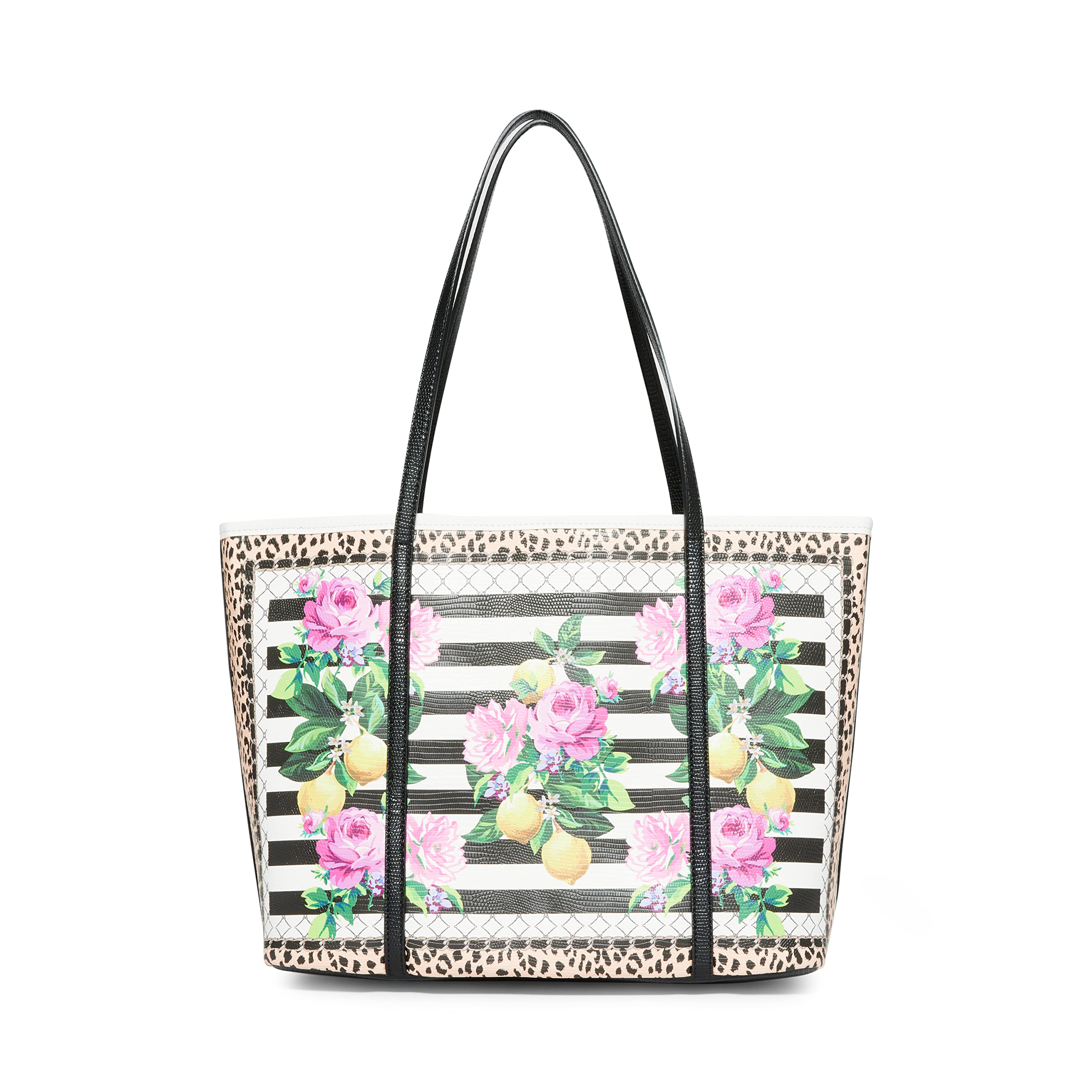 Betsey Johnson Black and White Amazing Tote Bag - Stylish Large Shoulder Bag for Women, Perfect for Work, Travel, and Everyday Use