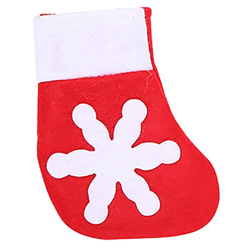 Zoylink Cute Snowflake Cutlery Holder - Christmas Table Decor for Holiday Dinner Parties, Gift Wrapping & Winter Home Decoration