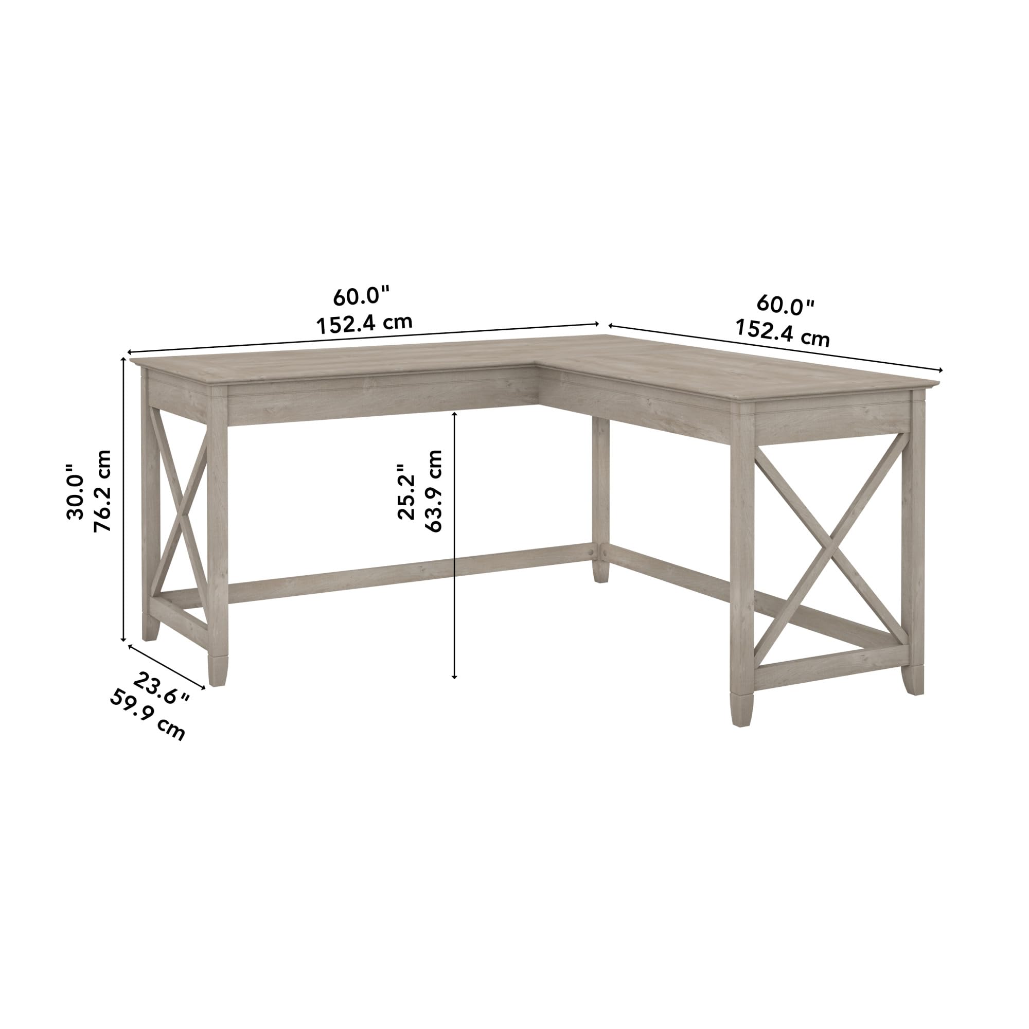 Bush Furniture Key West L-Shaped Desk 60