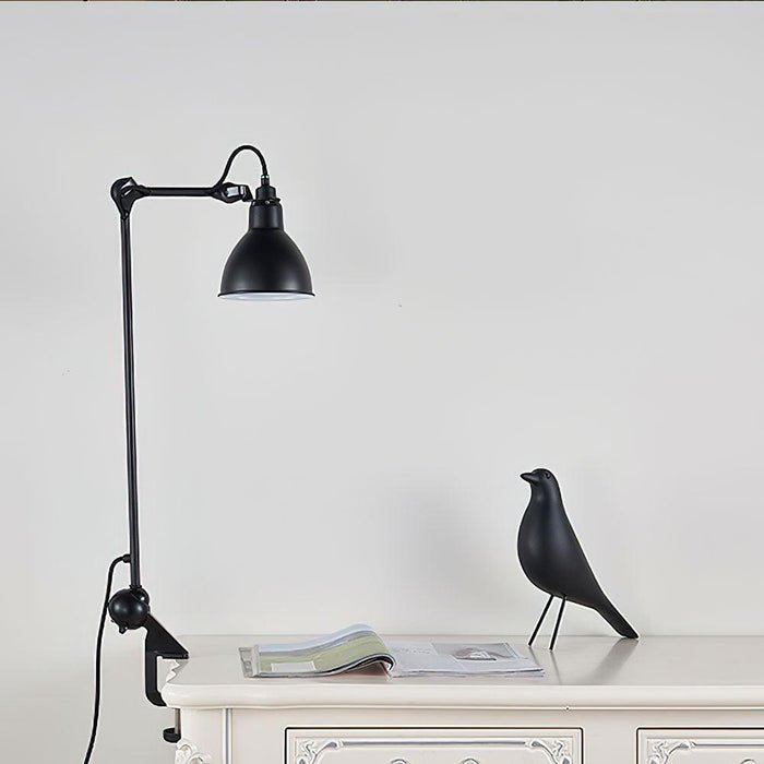 Versa Glide Clamp Table Lamp - Adjustable LED Desk Light with Flexible Gooseneck, Dimmable Brightness for Home Office, Study, Reading & Bedside Night Light