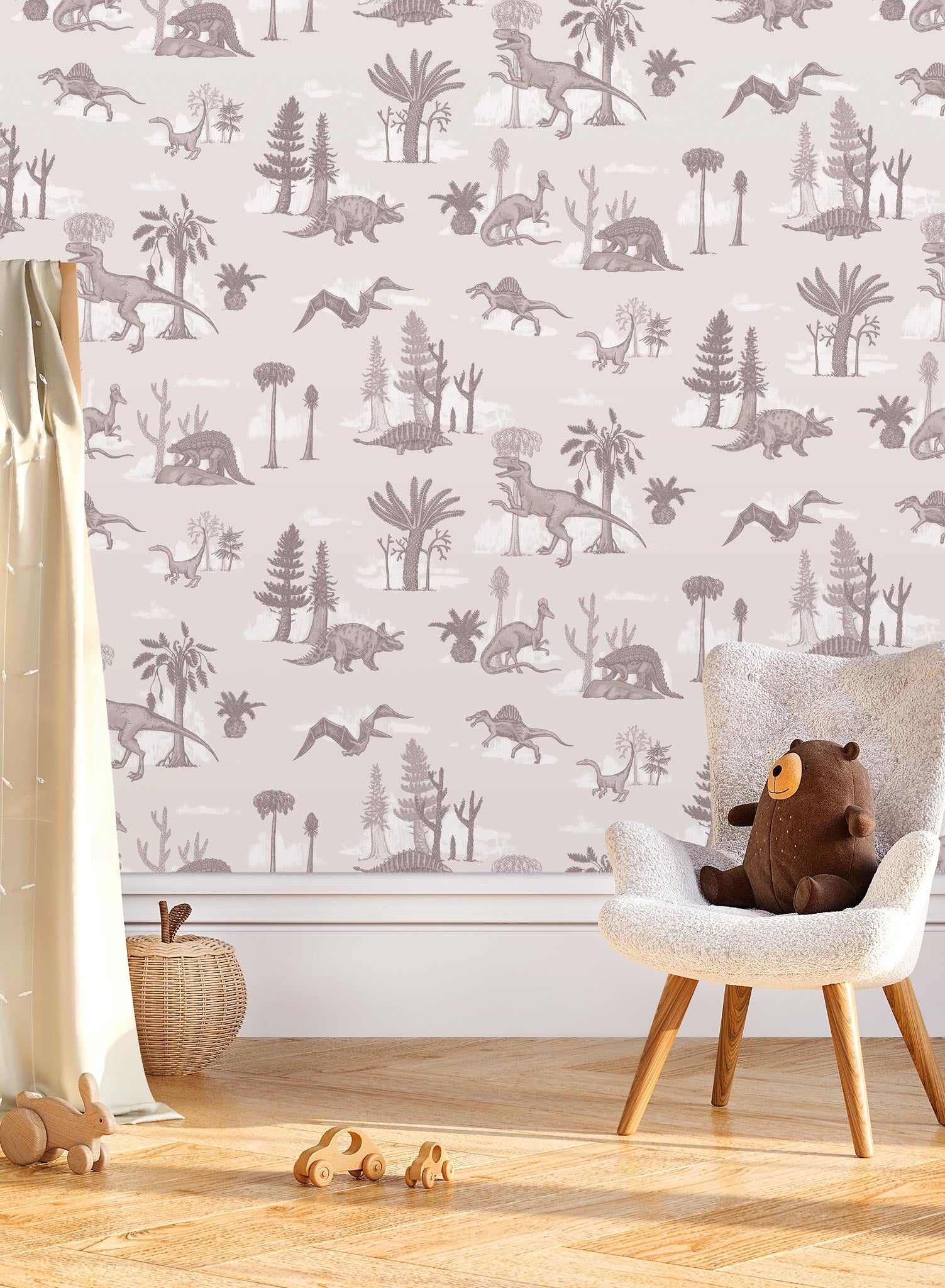 Jurassic Dinosaur Wallpaper - High-Quality Peel and Stick Removable Wallpaper for Kids Room, Nursery, Dorm Decor - Perfect for Bedroom, Living Room & Home Office