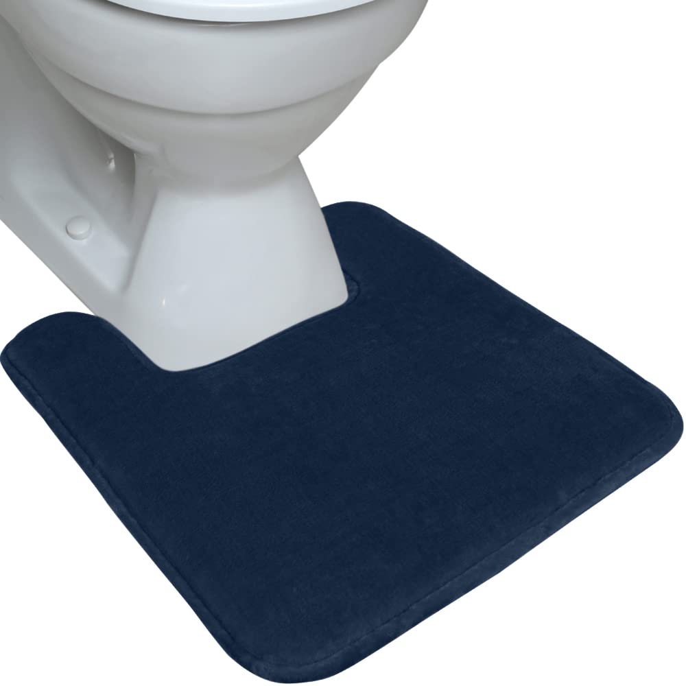 Premium Gorilla Grip Memory Foam Bath Mat - Ultra Soft Absorbent Velvet Bathroom Rug with Non-Slip Backing, Machine Washable Luxury Contour Mat for Toilet Base (22.5