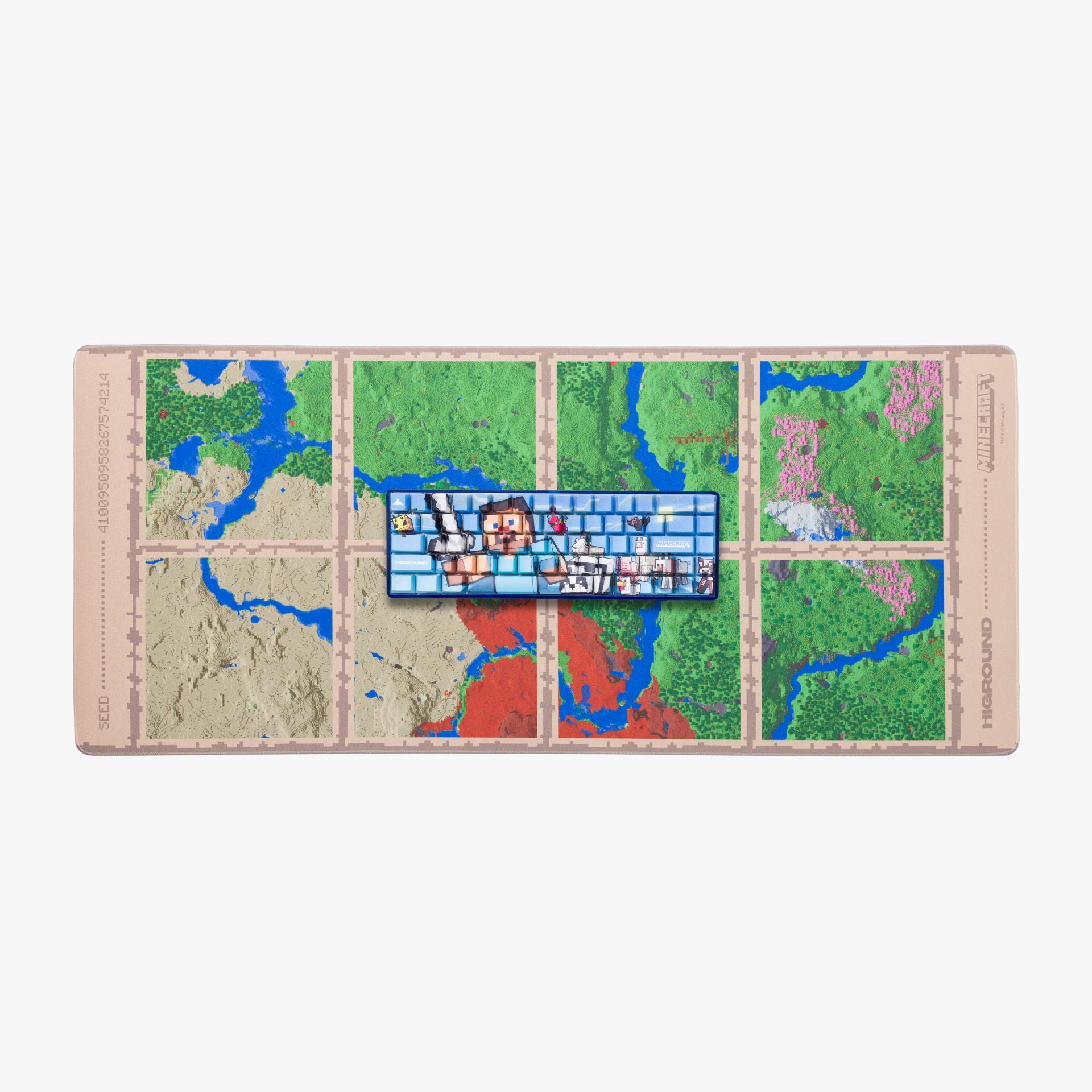 HG x Minecraft XL Gaming Mousepad with Map Design - Perfect for PC, Laptop & Gaming Setup