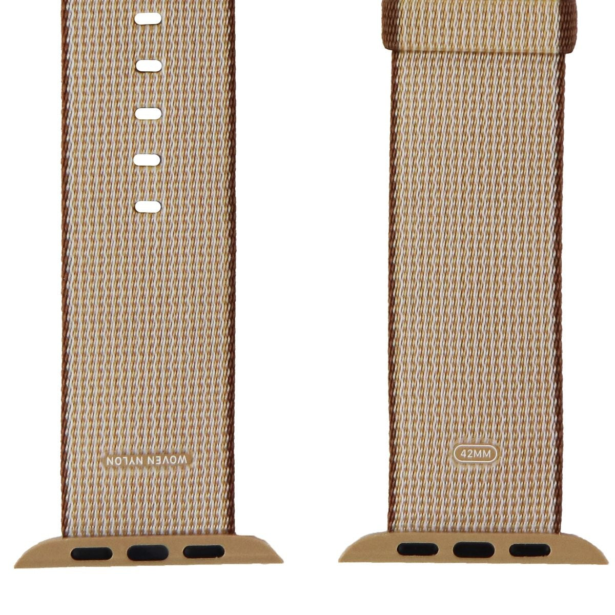 Apple Watch 42mm/44mm Woven Nylon Band - Toasted Coffee & Caramel | Lightweight & Breathable for Workouts, Running & Everyday Wear